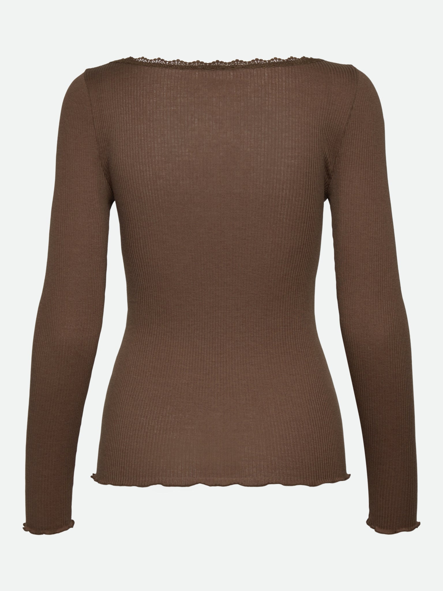 RMWJohanne Lace Long sleeve Wide O-neck T-SHIRT LS Rosemunde Woman