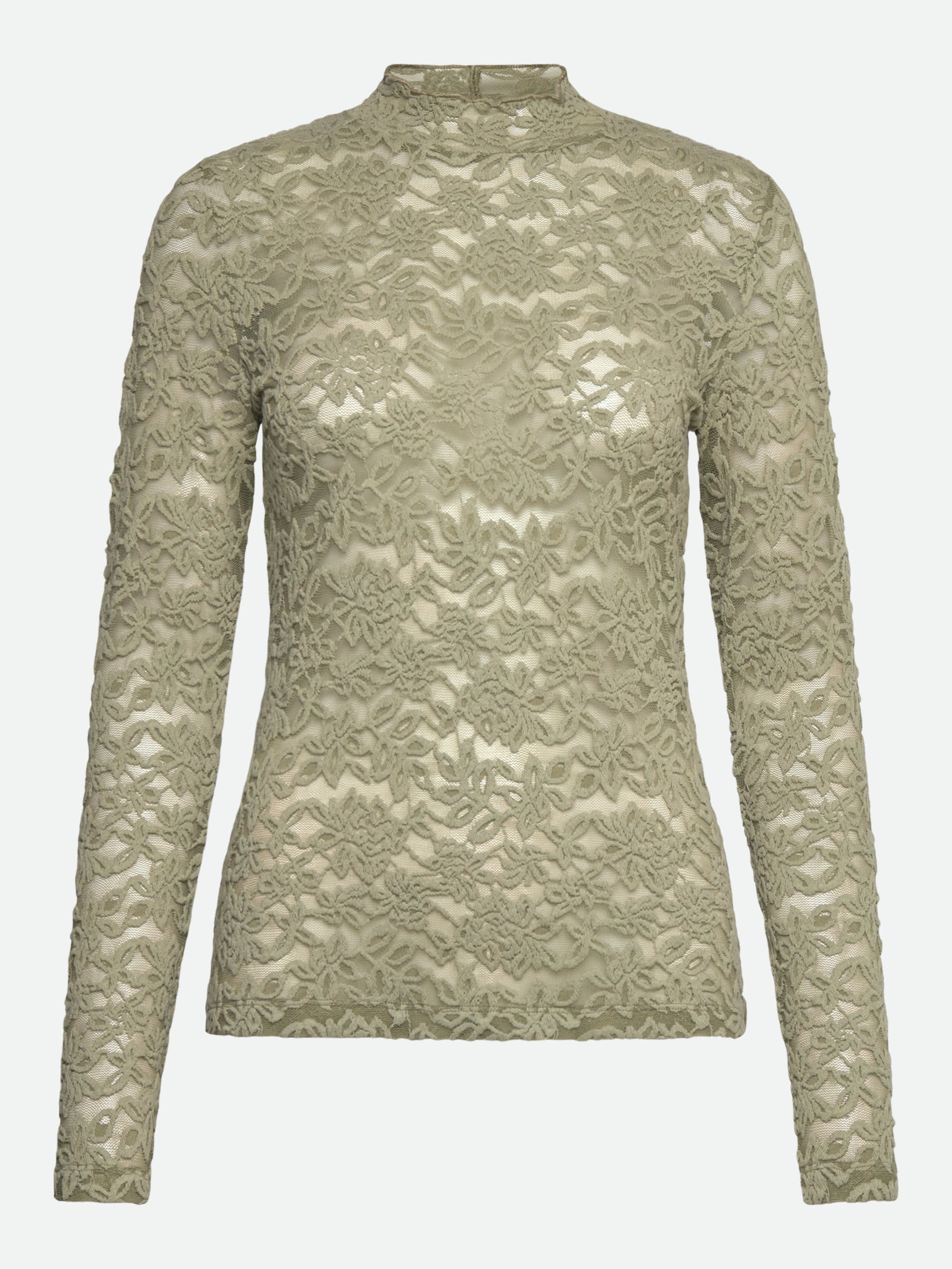 RWDelicia Lace Long sleeve Turtleneck T-shirt T-SHIRT LS Rosemunde Woman XS seagrass