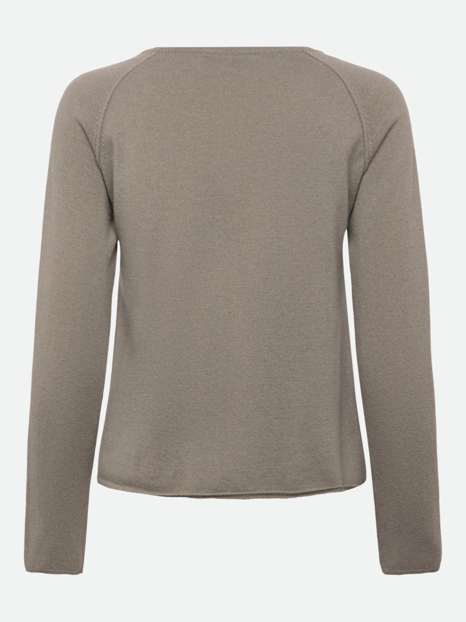 RWLaica kasjmier vest met lange mouwen, ronde hals en raglanmouwen
