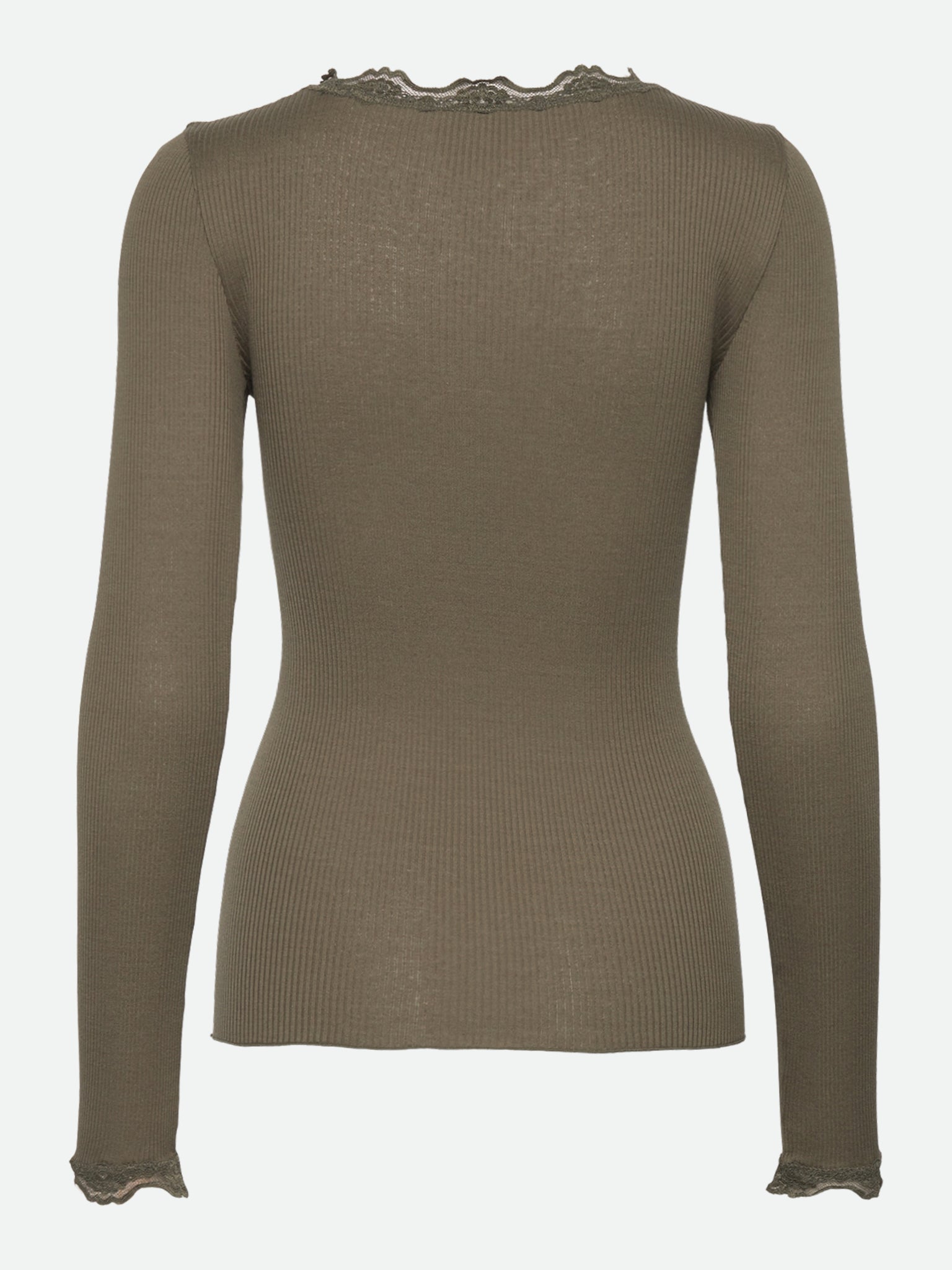 RWBabette zijden T-shirt met lange mouwen en kant