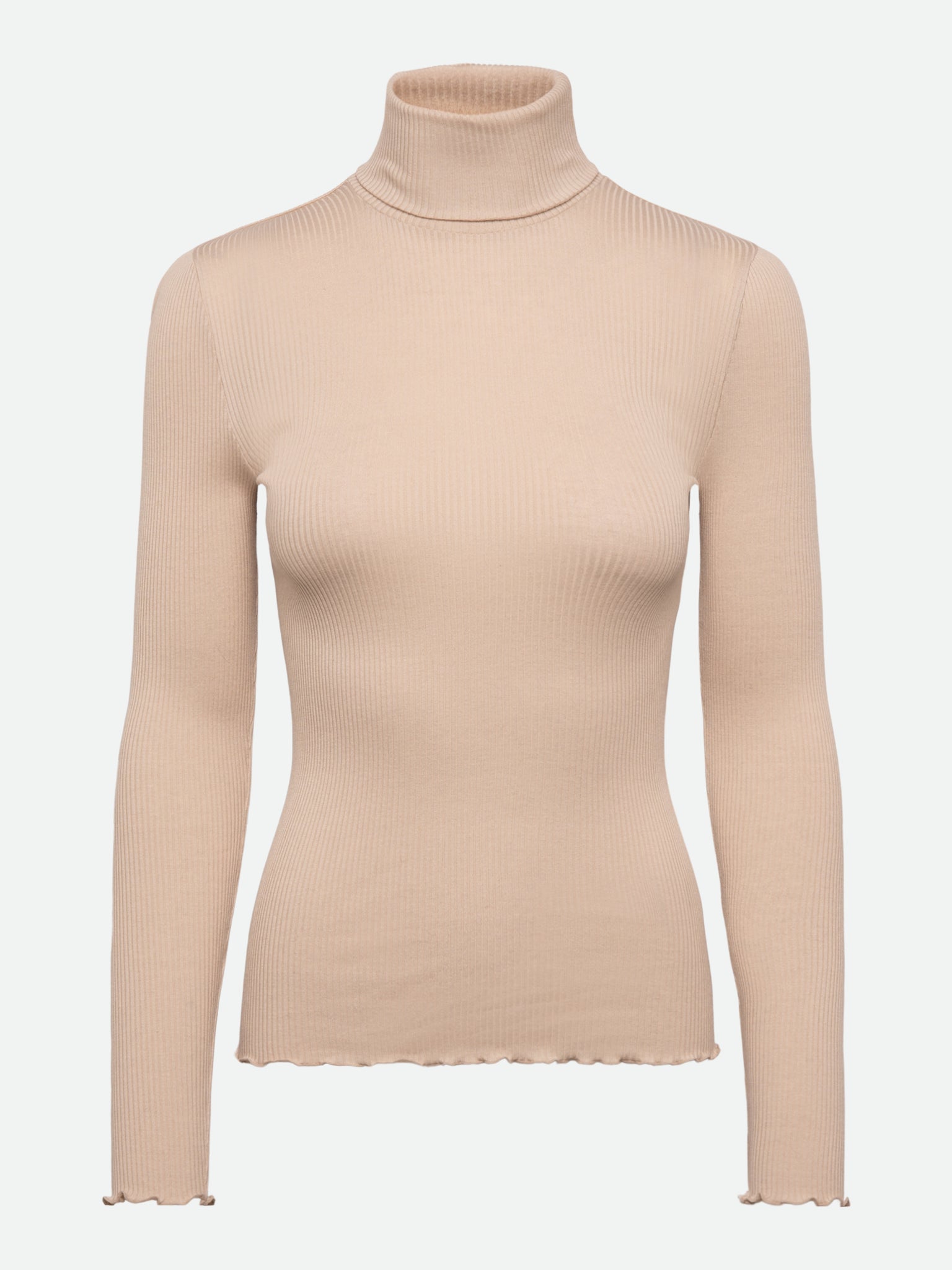 RWBeatha zijden T-shirt met lange mouwen en col
