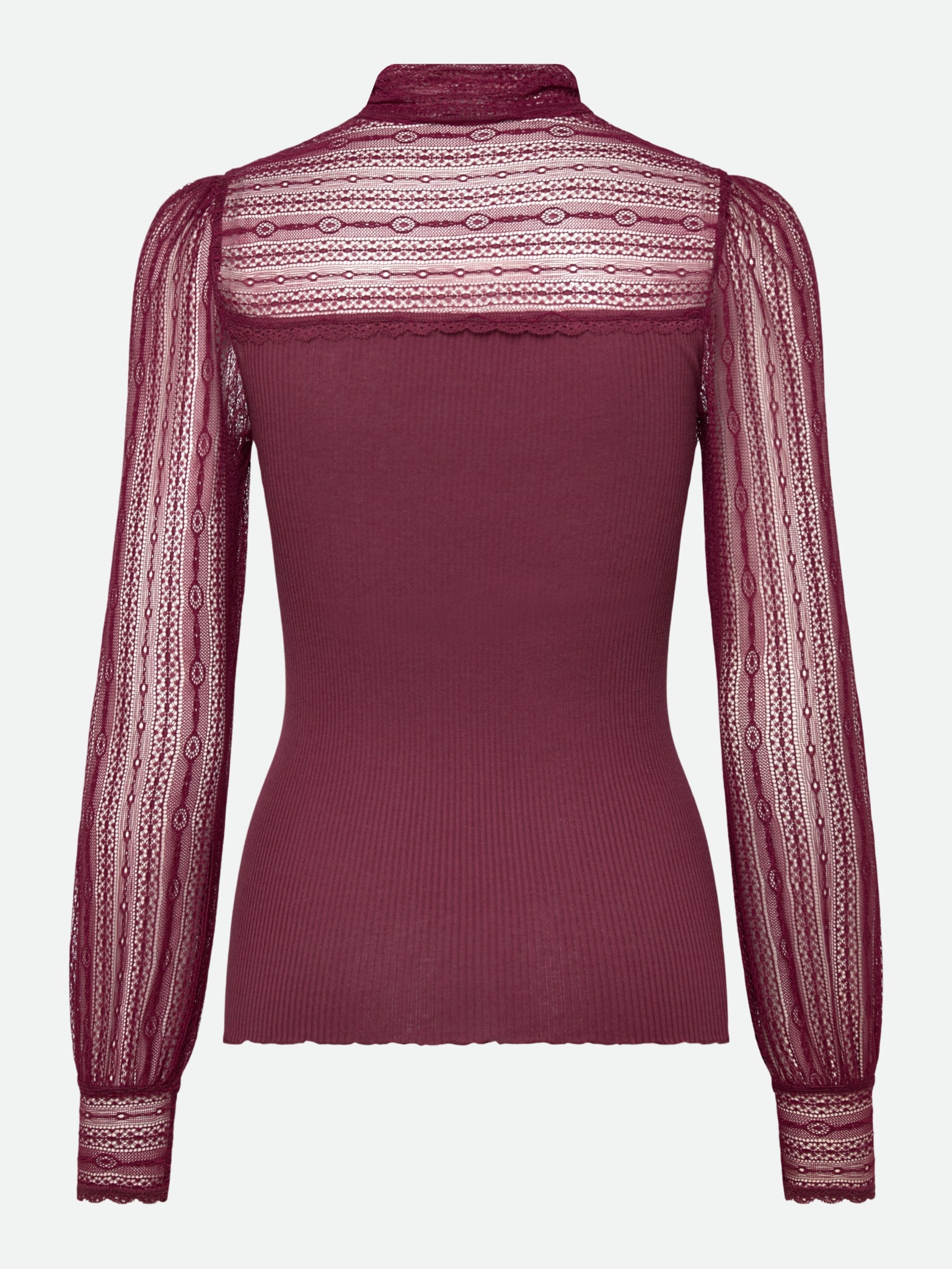 RWBeatha Silk Full lace Bow Long sleeve T-shirt T-SHIRT LS Rosemunde Woman