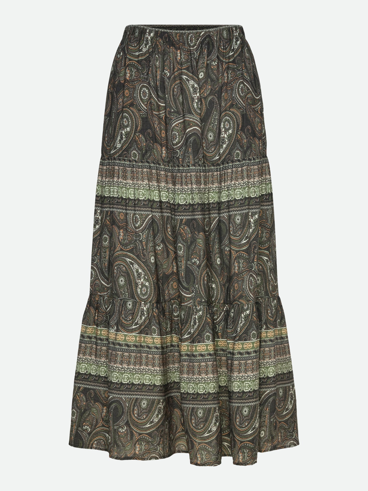 RWHarriet MW Midi Skirt SKIRT Rosemunde Woman 34 paisley boho - green AOP