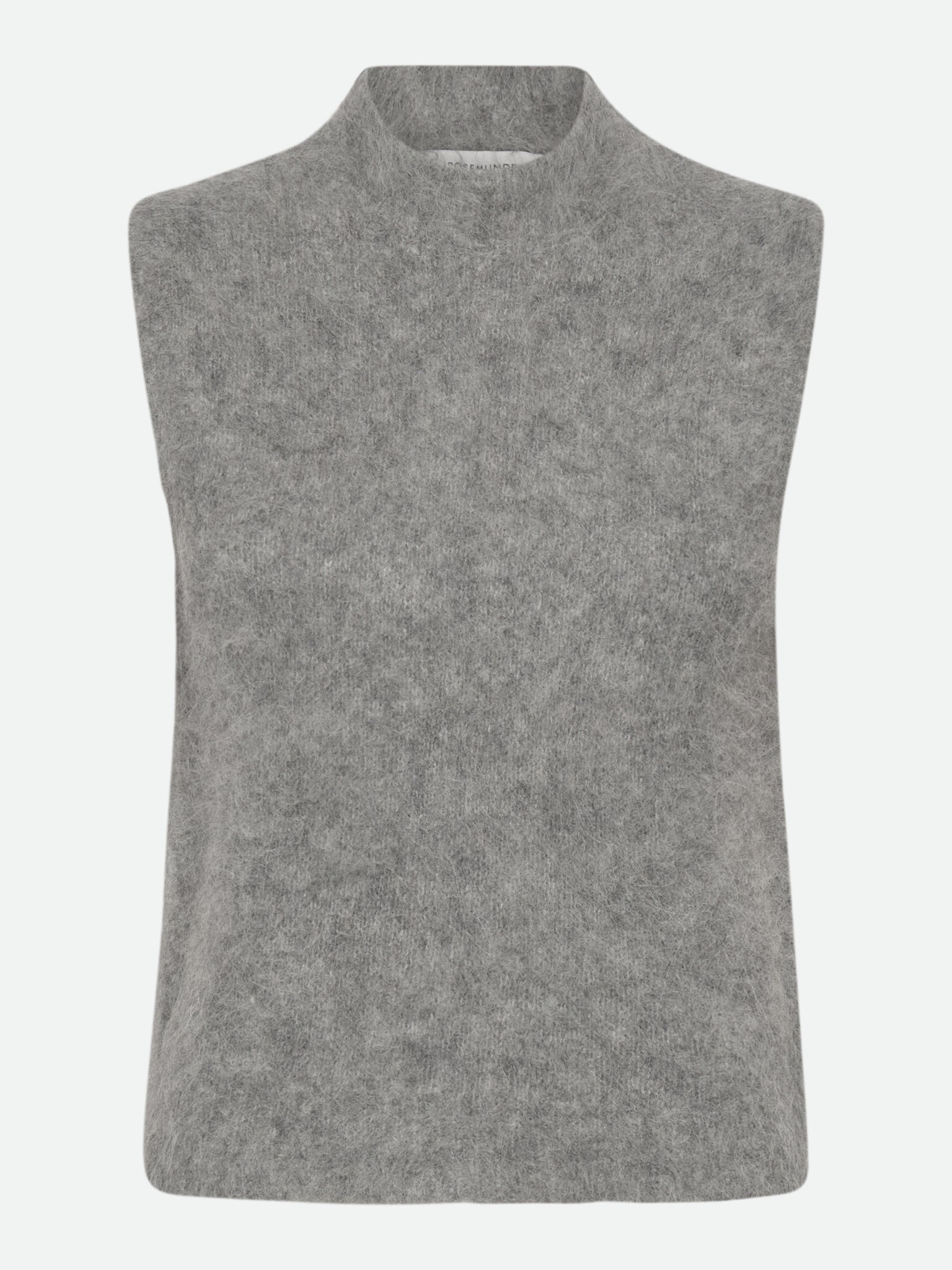 RWFurry Alpaca Mock Neck Vest VEST Rosemunde Woman XL medium grey melange