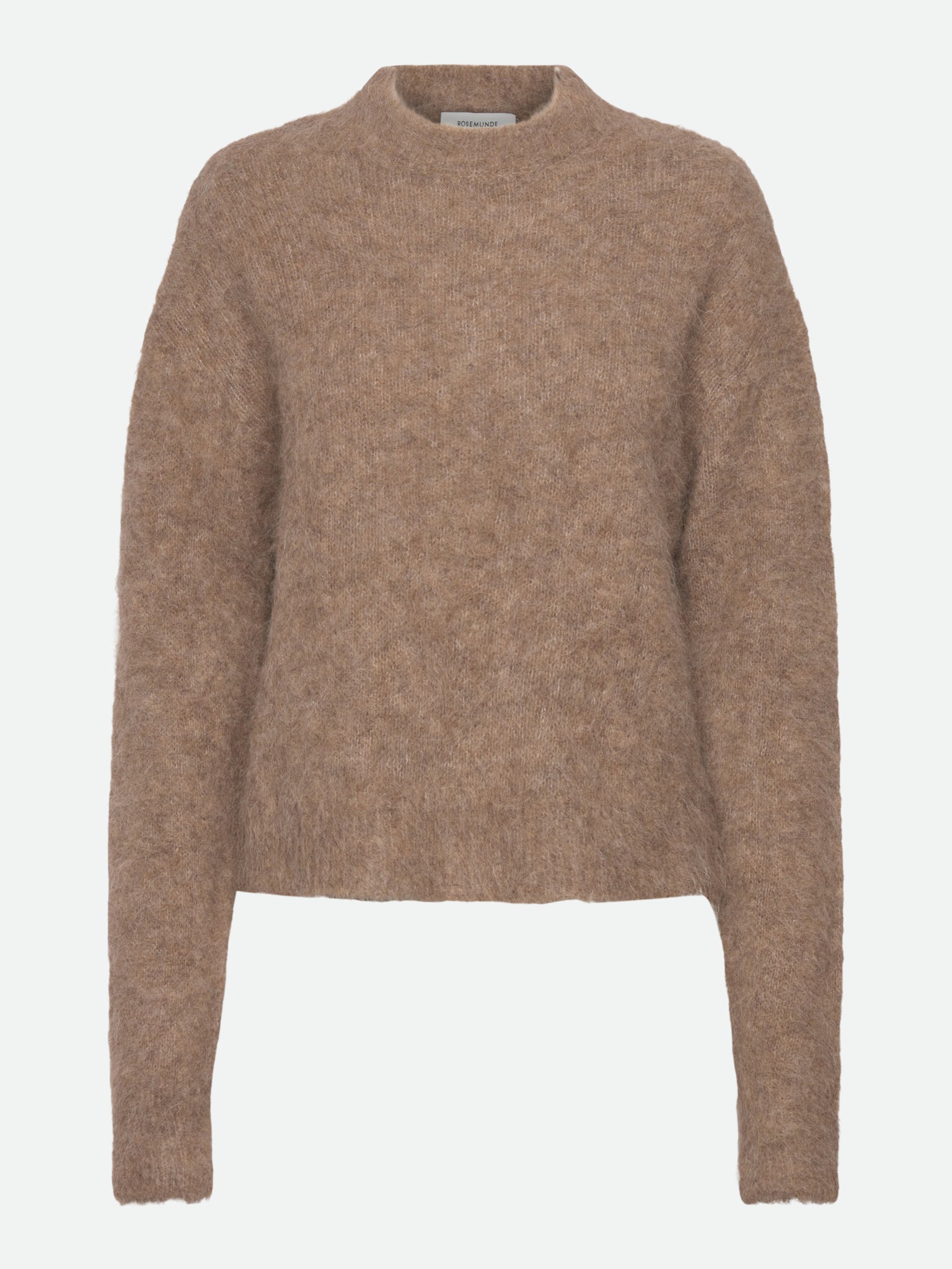 RWFurry Alpaca LS Mock Neck Pullover PULLOVER Jiaxing Qianyun USD XS brown grey mel