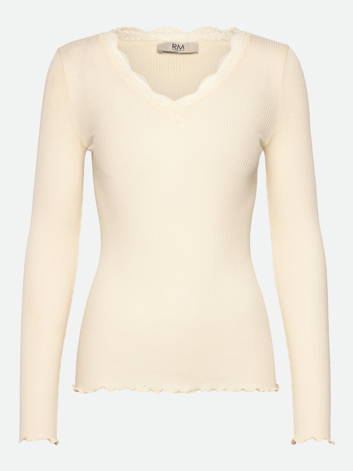 RMWBalta Modal Long sleeve V-neck T-shirt T-SHIRT LS Rosemunde Woman XS parchment