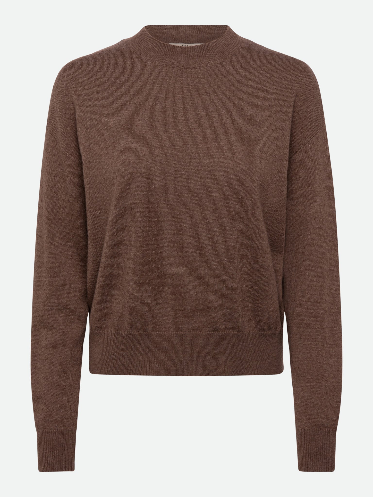 RMWSofia Dot Wool LS Short O-neck Pullover PULLOVER Jiaxing Qianyun CNY XS new dark brown melange