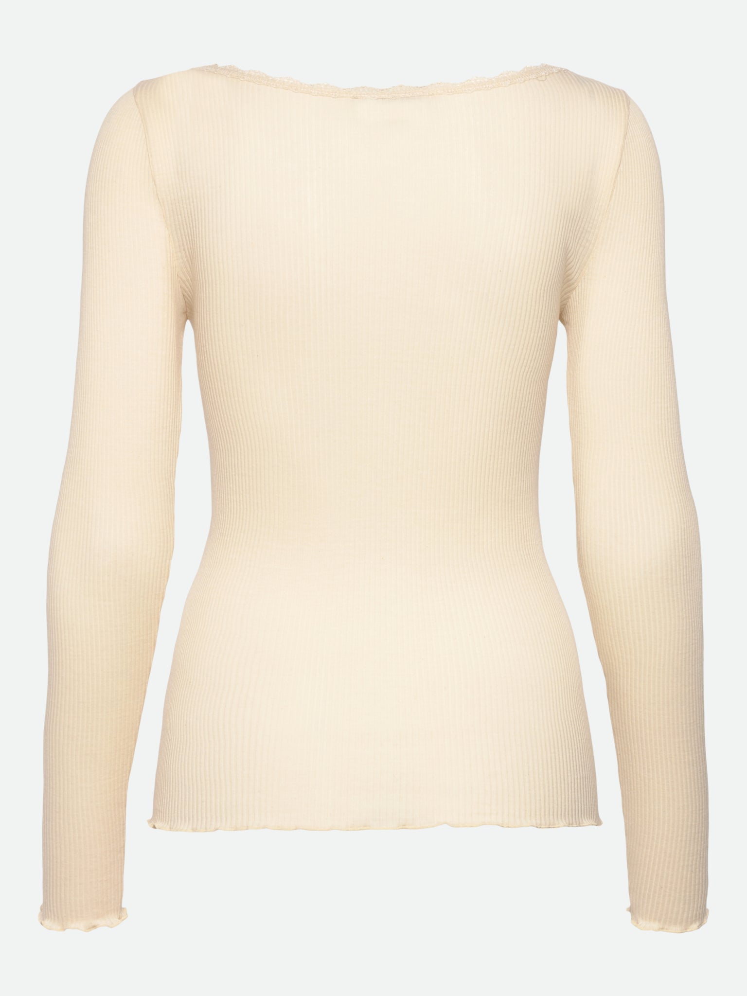 RMWJohanne Lace Long sleeve Wide O-neck T-SHIRT LS Rosemunde Woman