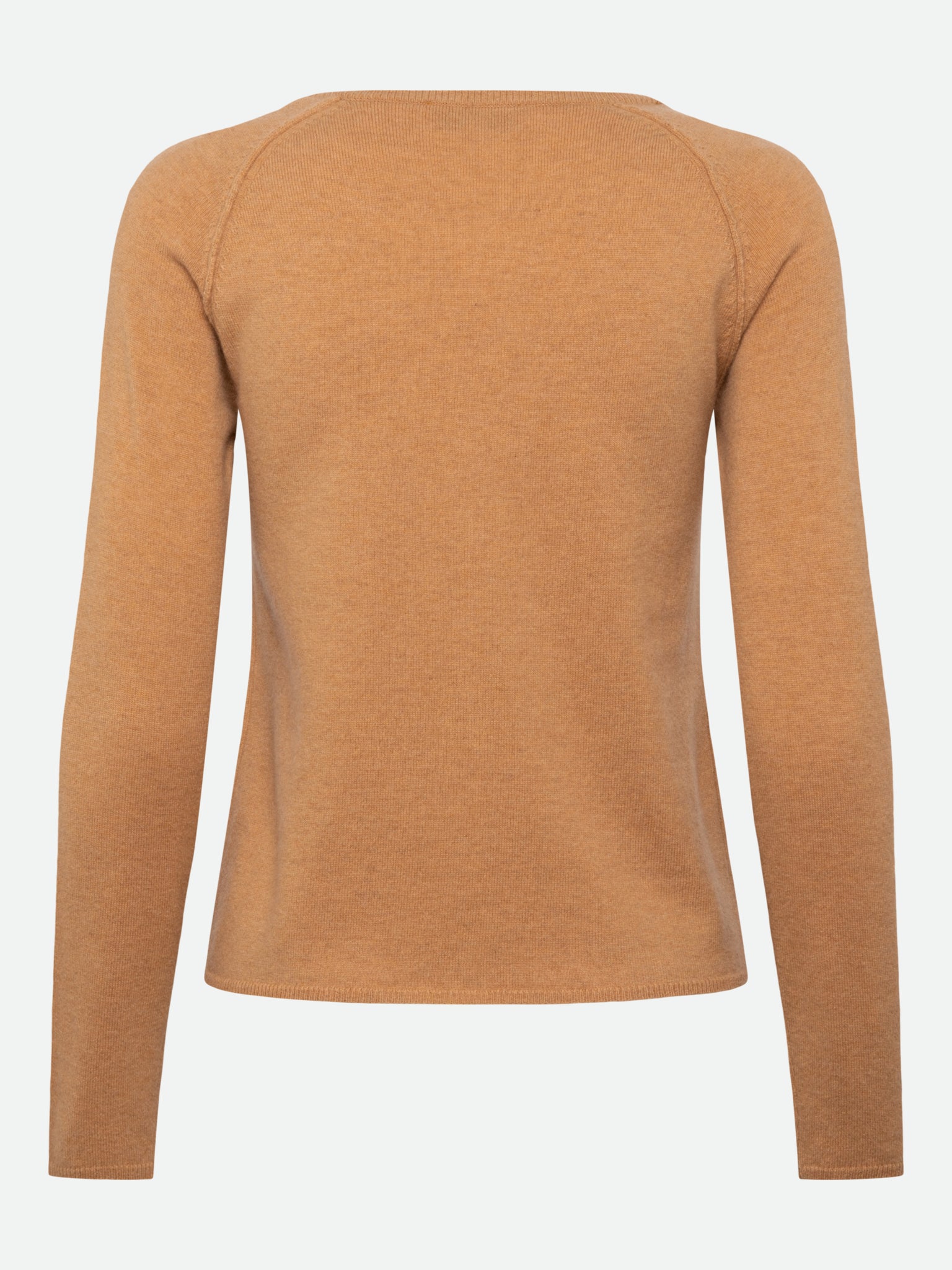 RWLaica kasjmier vest met lange mouwen, ronde hals en raglanmouwen