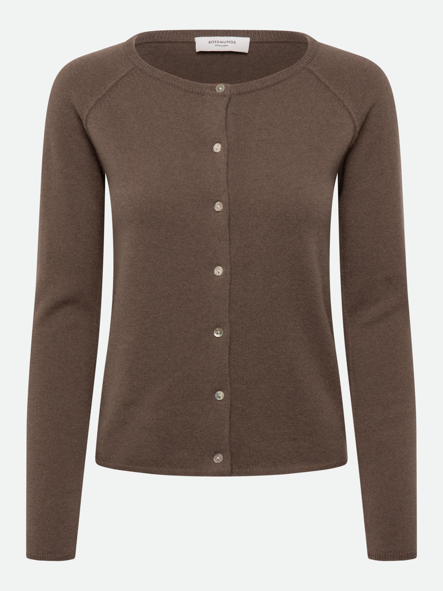 RWLaica kasjmier vest met lange mouwen, ronde hals en raglanmouwen