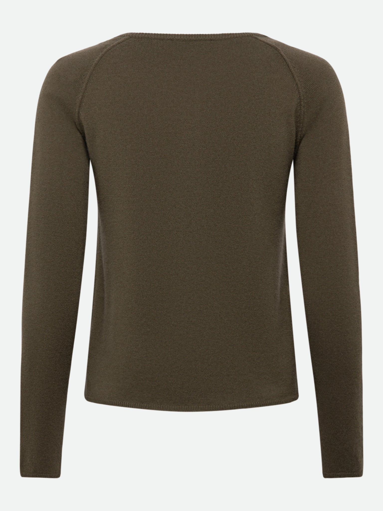 RWLaica kasjmier vest met lange mouwen, ronde hals en raglanmouwen