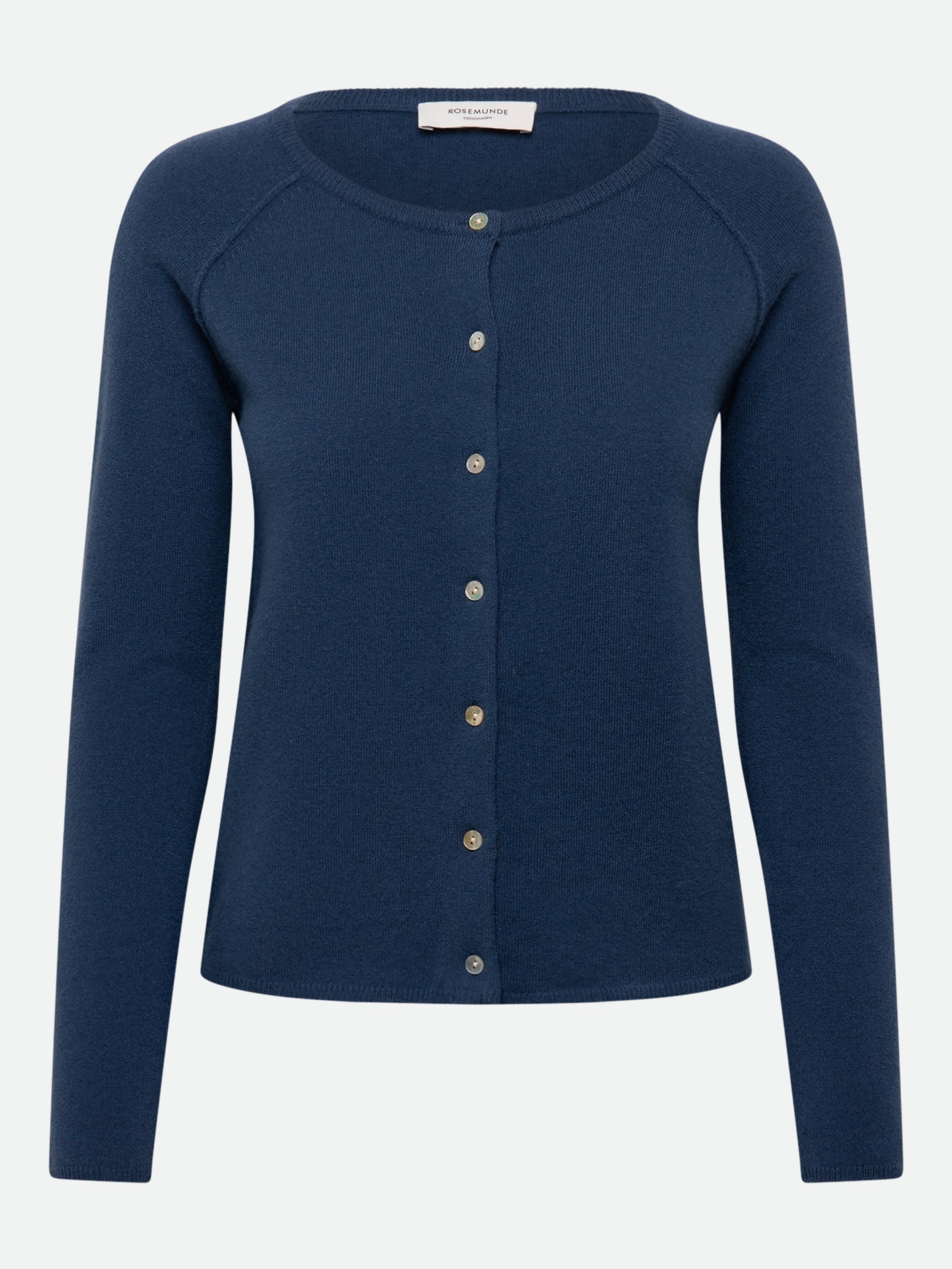 RWLaica kasjmier vest met lange mouwen, ronde hals en raglanmouwen