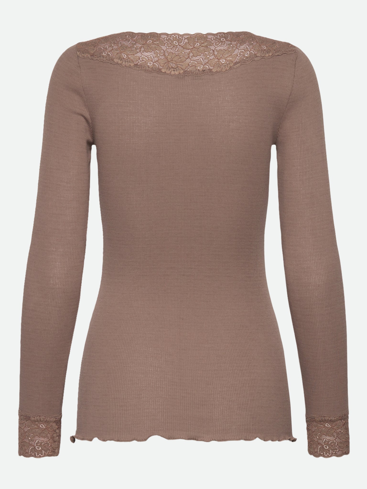 RWBernadine Organic Long sleeve V-neck Lace T-shirt