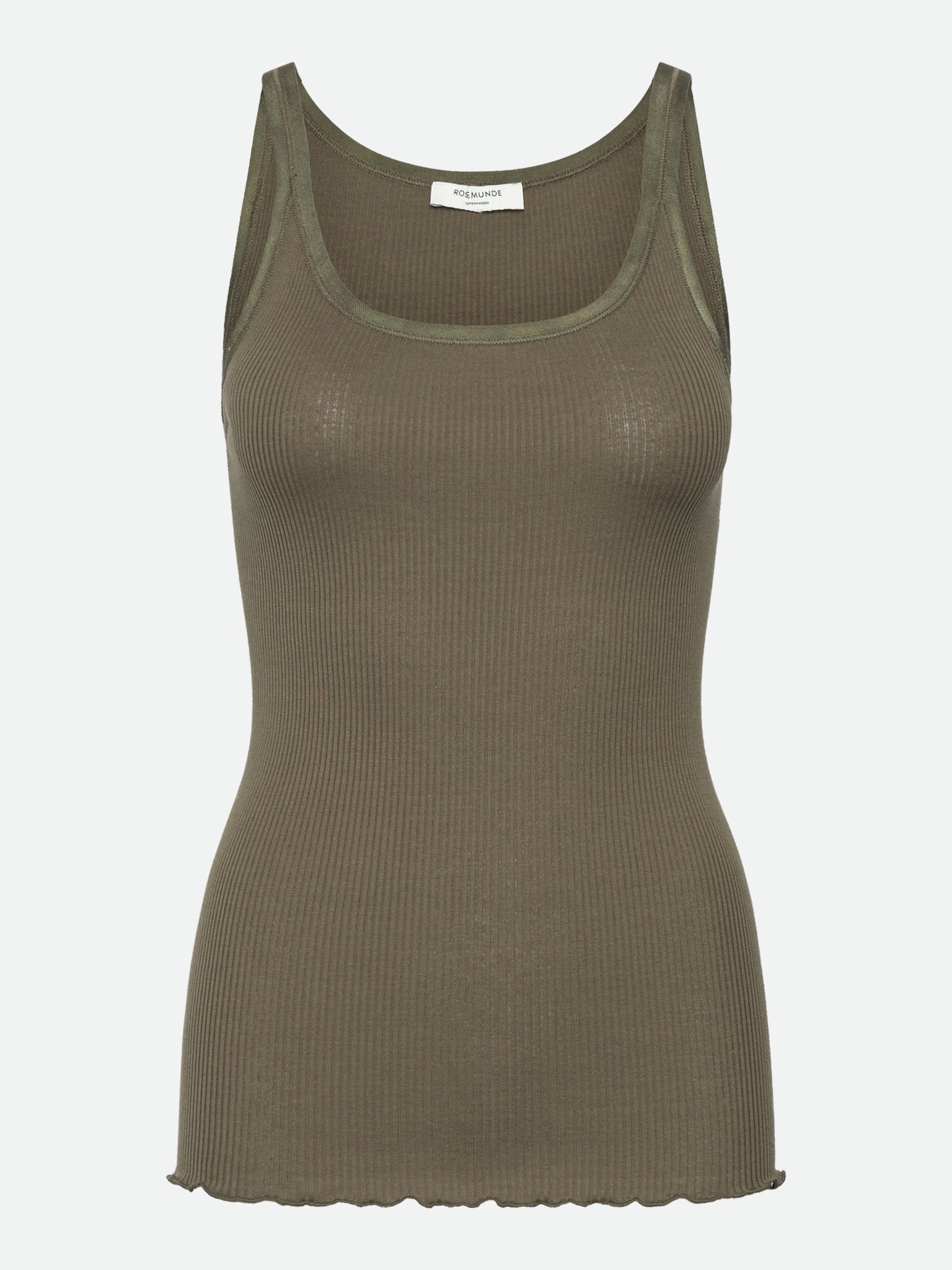 RWBelle zijden top met U-hals en elastische bandjes