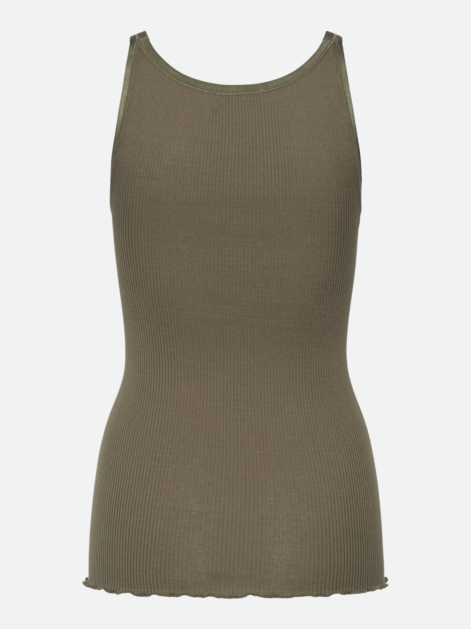RWBelle zijden top met U-hals en elastische bandjes