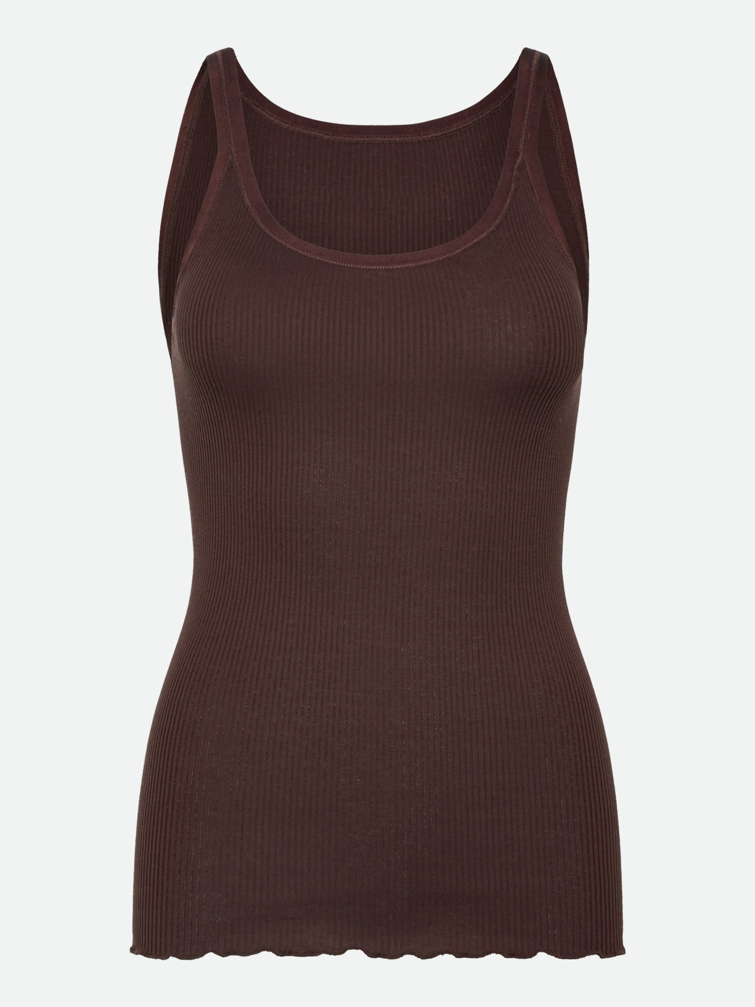 RWBelle zijden top met U-hals en elastische bandjes