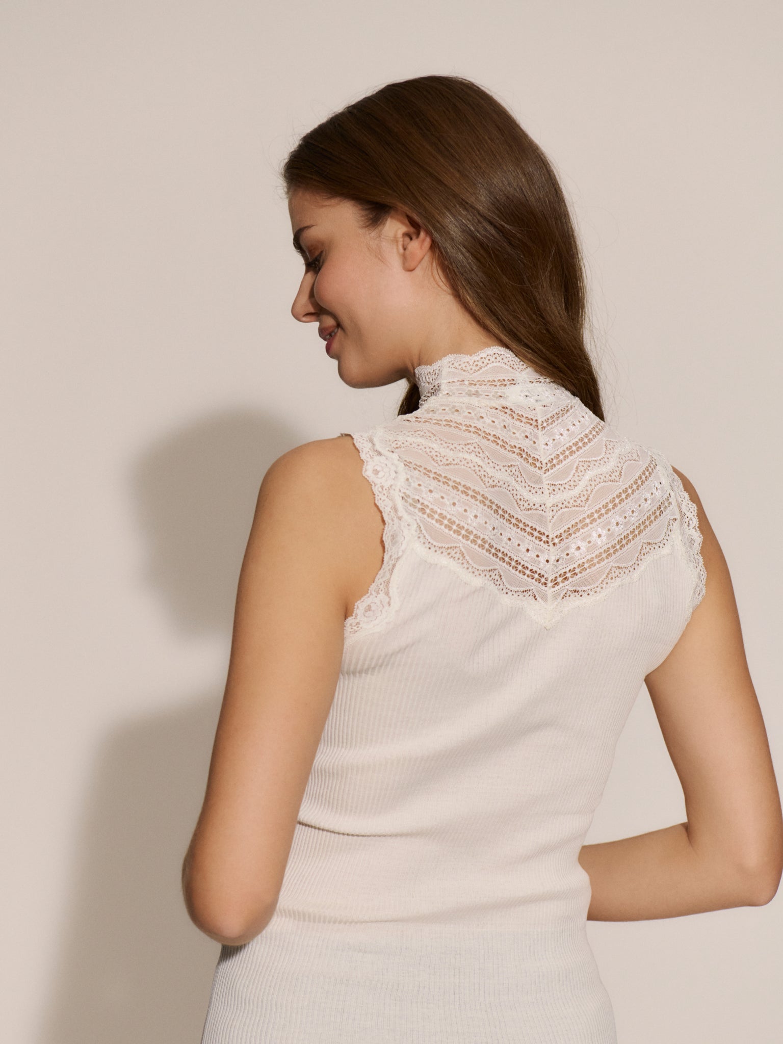 RWBenita Silk SL Turtleneck Lace Top TOP Rosemunde Woman