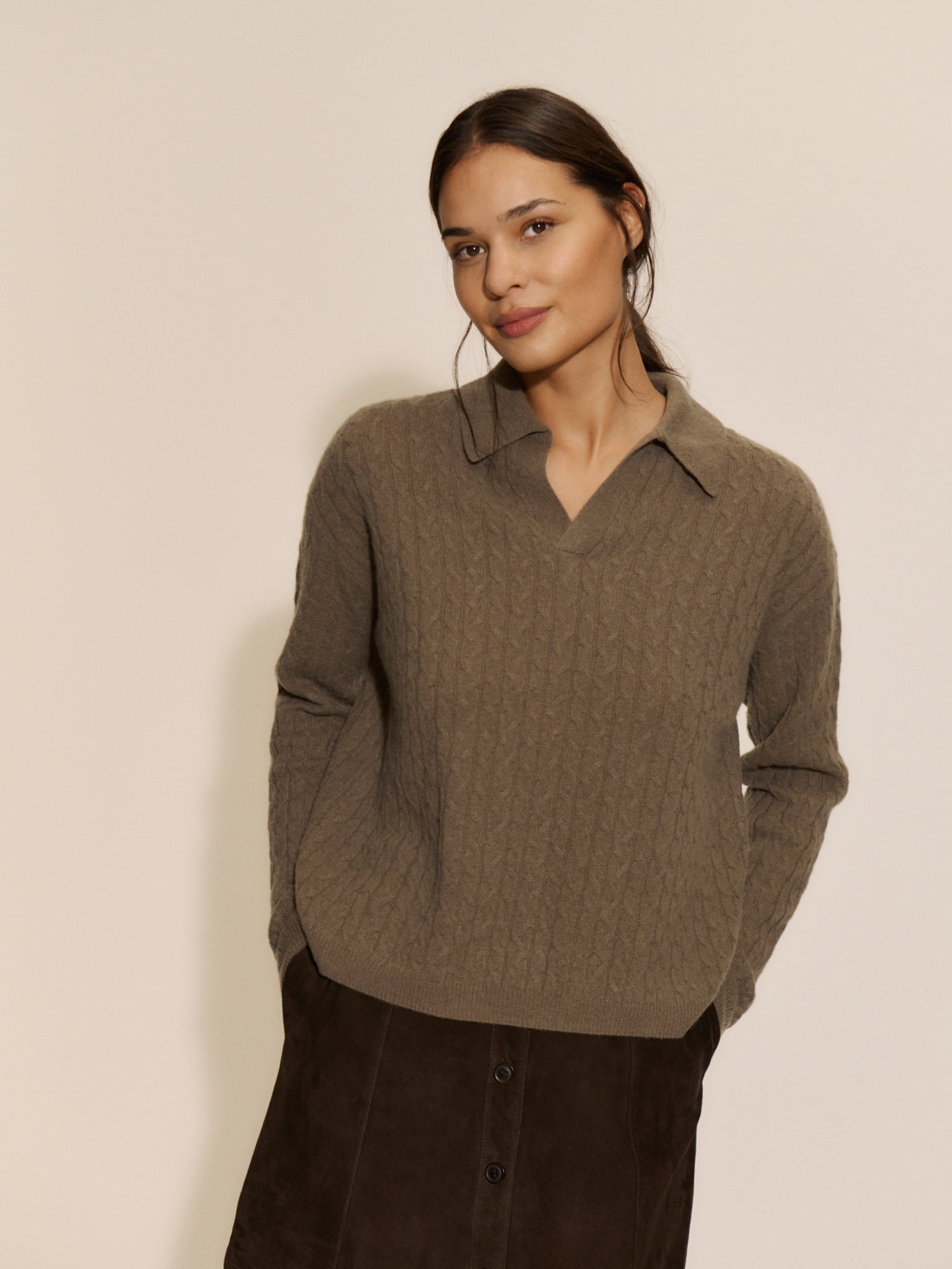 RWLaica Cashmere Cable Long Sleeve Pullover PULLOVER Rosemunde Woman