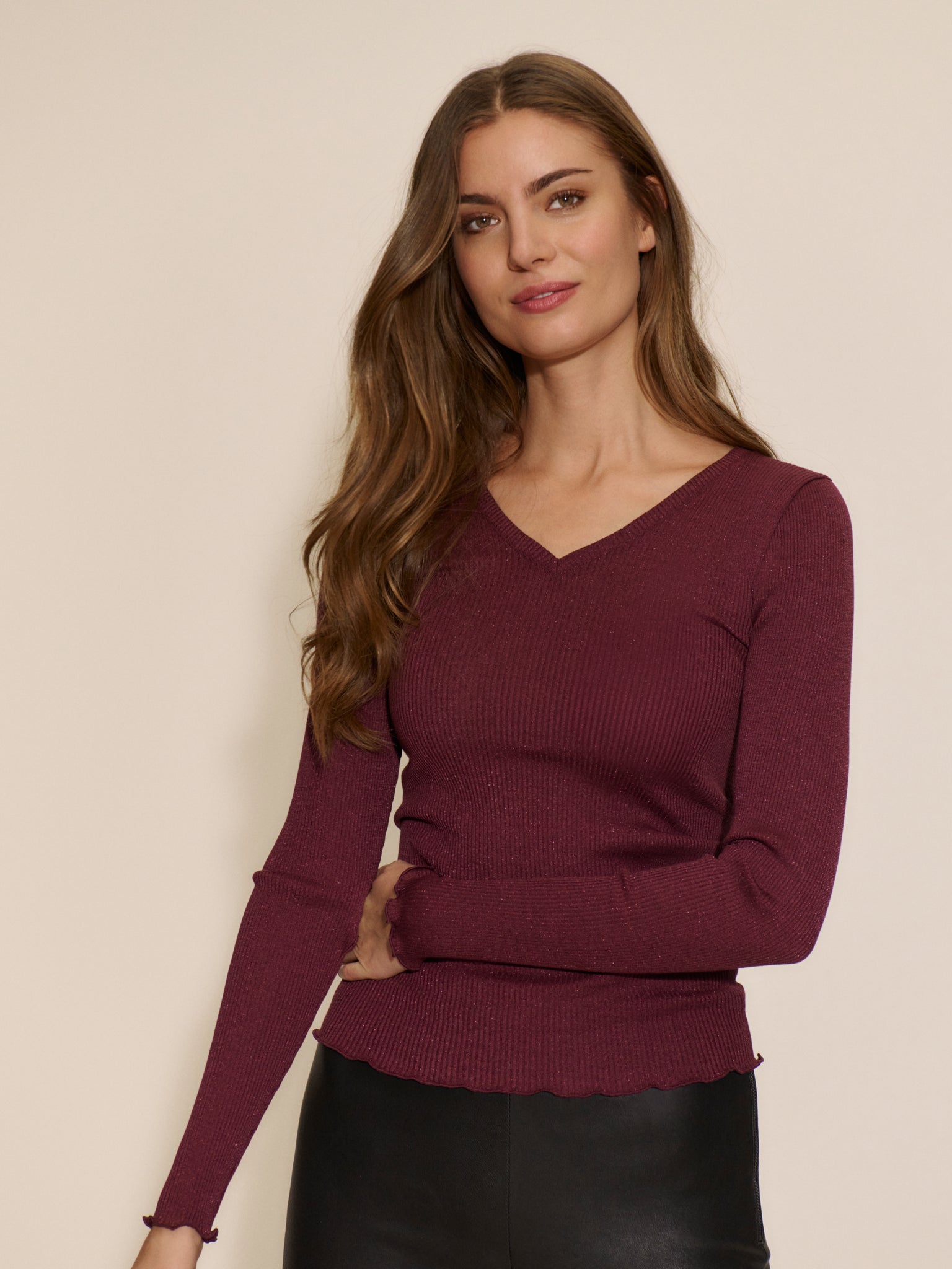 RWBoston Lurex LS V-Neck T-shirt T-SHIRT LS Suzhou Kingsma I/E Co., Ltd. (CNY)