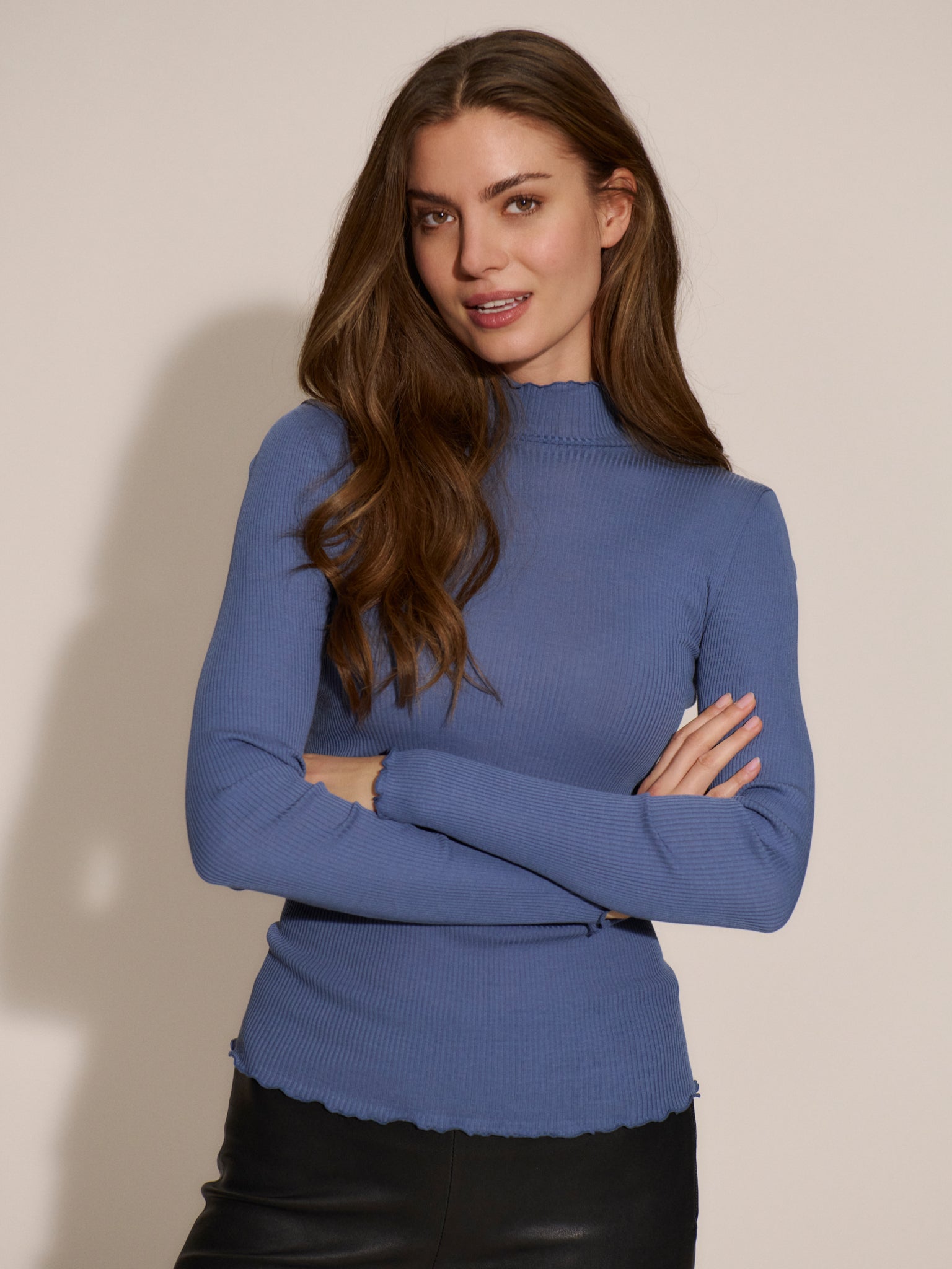 RMWBalta Modal Long sleeve T-neck T-shirt T-SHIRT LS Rosemunde Woman