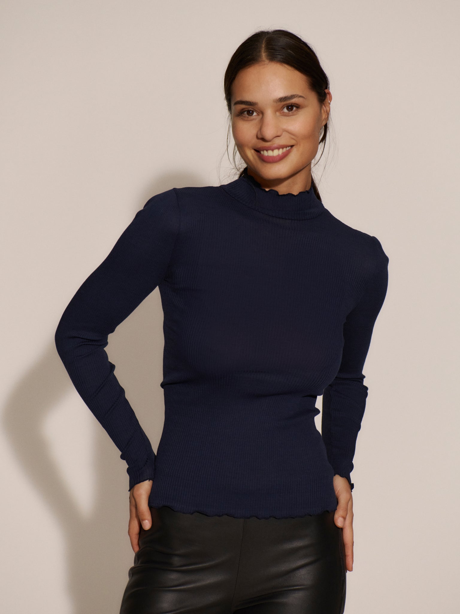 RMWBalta Modal Long sleeve T-neck T-shirt T-SHIRT LS Rosemunde Woman