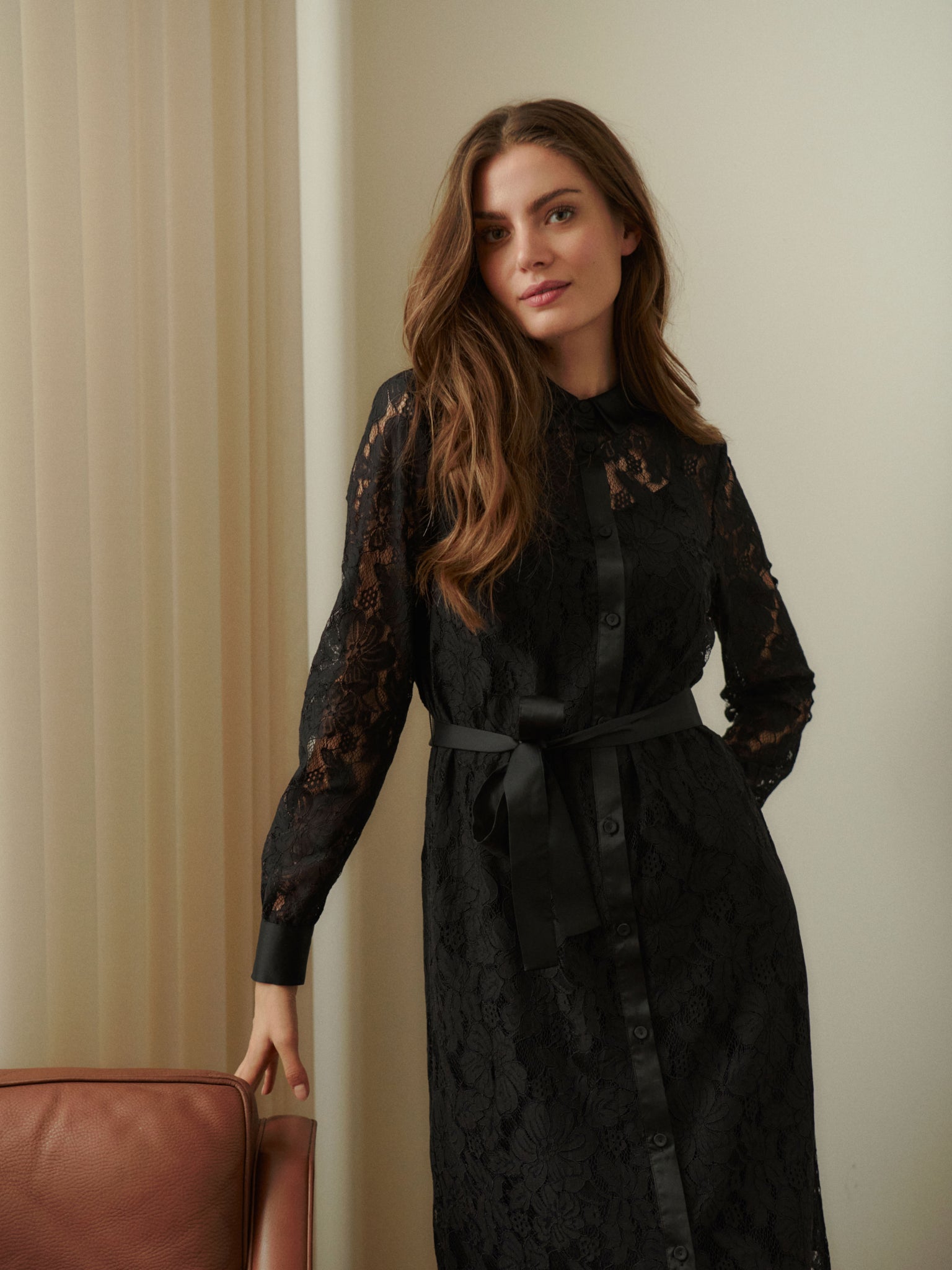 RWAlice Lace Long sleeve Shirt Dress DRESS Rosemunde Woman