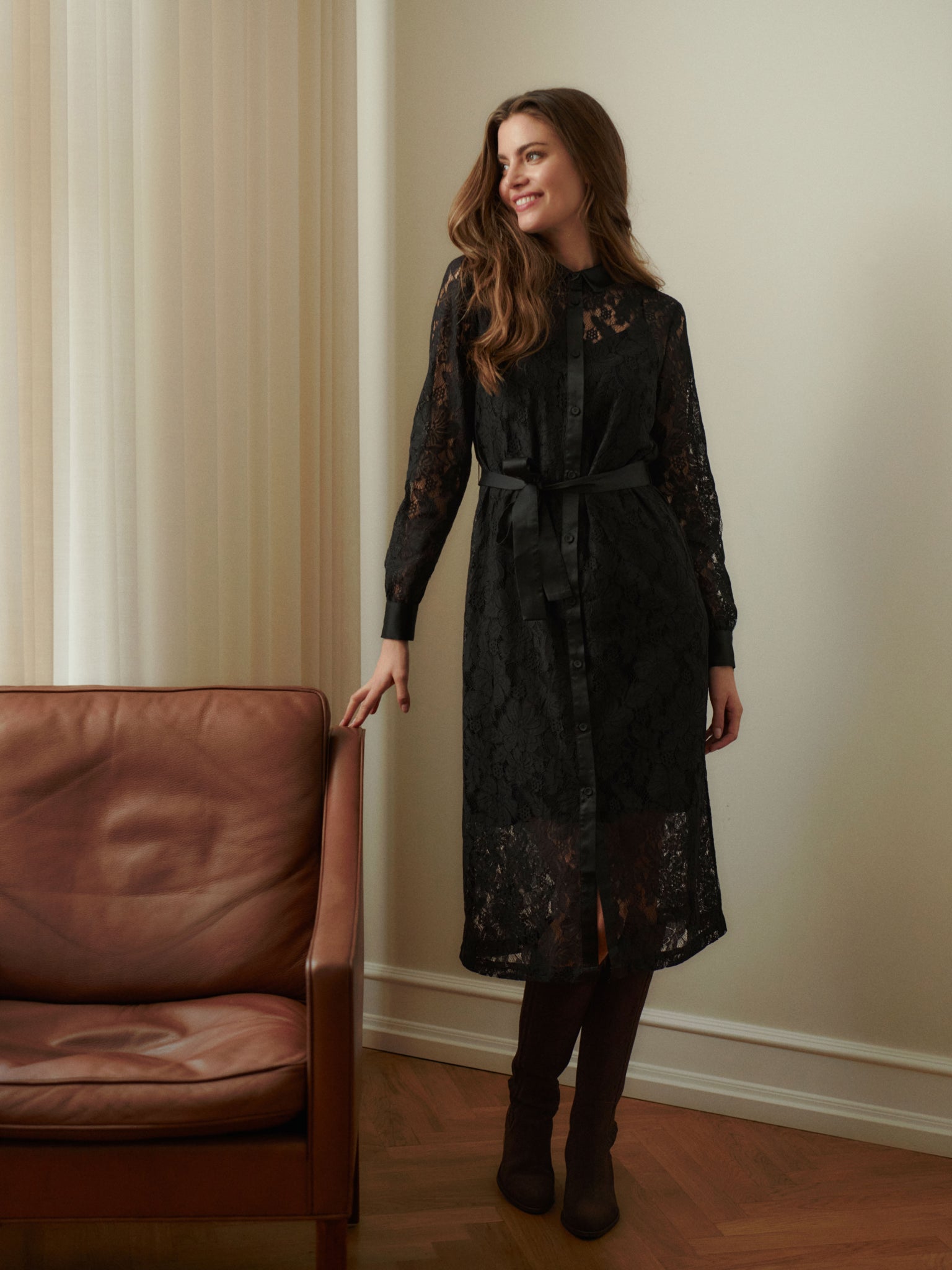 RWAlice Lace Long sleeve Shirt Dress DRESS Rosemunde Woman