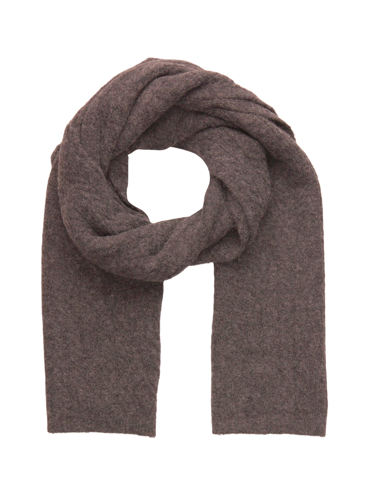 RWTinker Wool Blend Cable Scarf SCARF Rosemunde Woman 0 brown grey mel