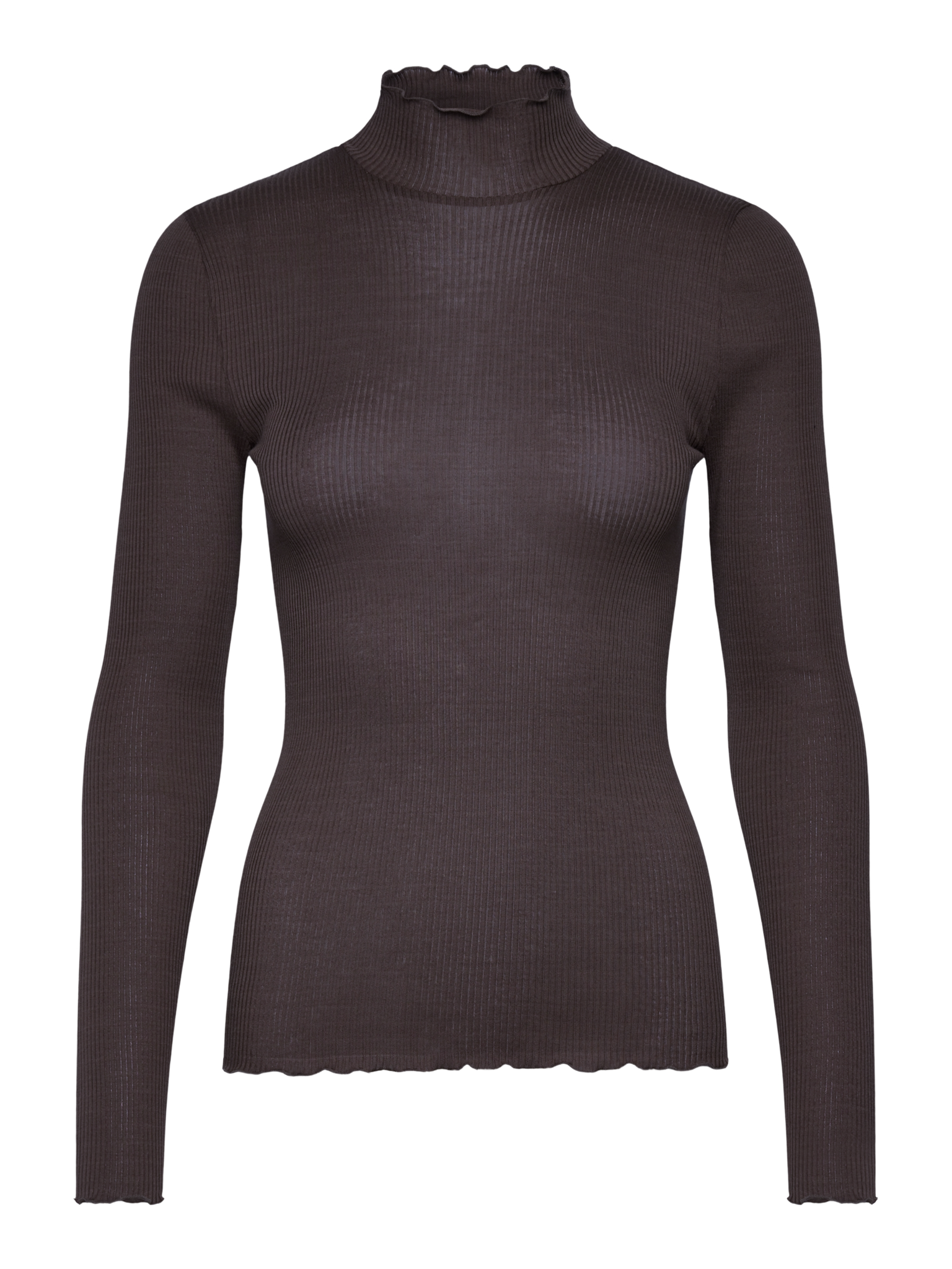 RMWBalta Modal Long sleeve T-neck T-shirt T-SHIRT LS Rosemunde Woman XS ganache
