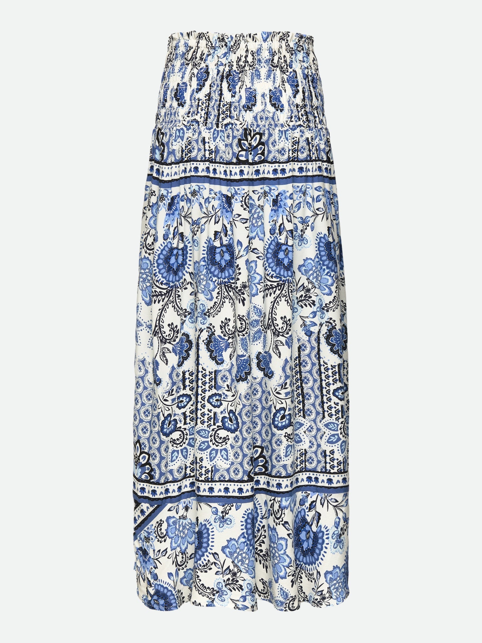 RKElif Long Smock Skirt Skirt Rosemunde Woman 10/12 blue boho print