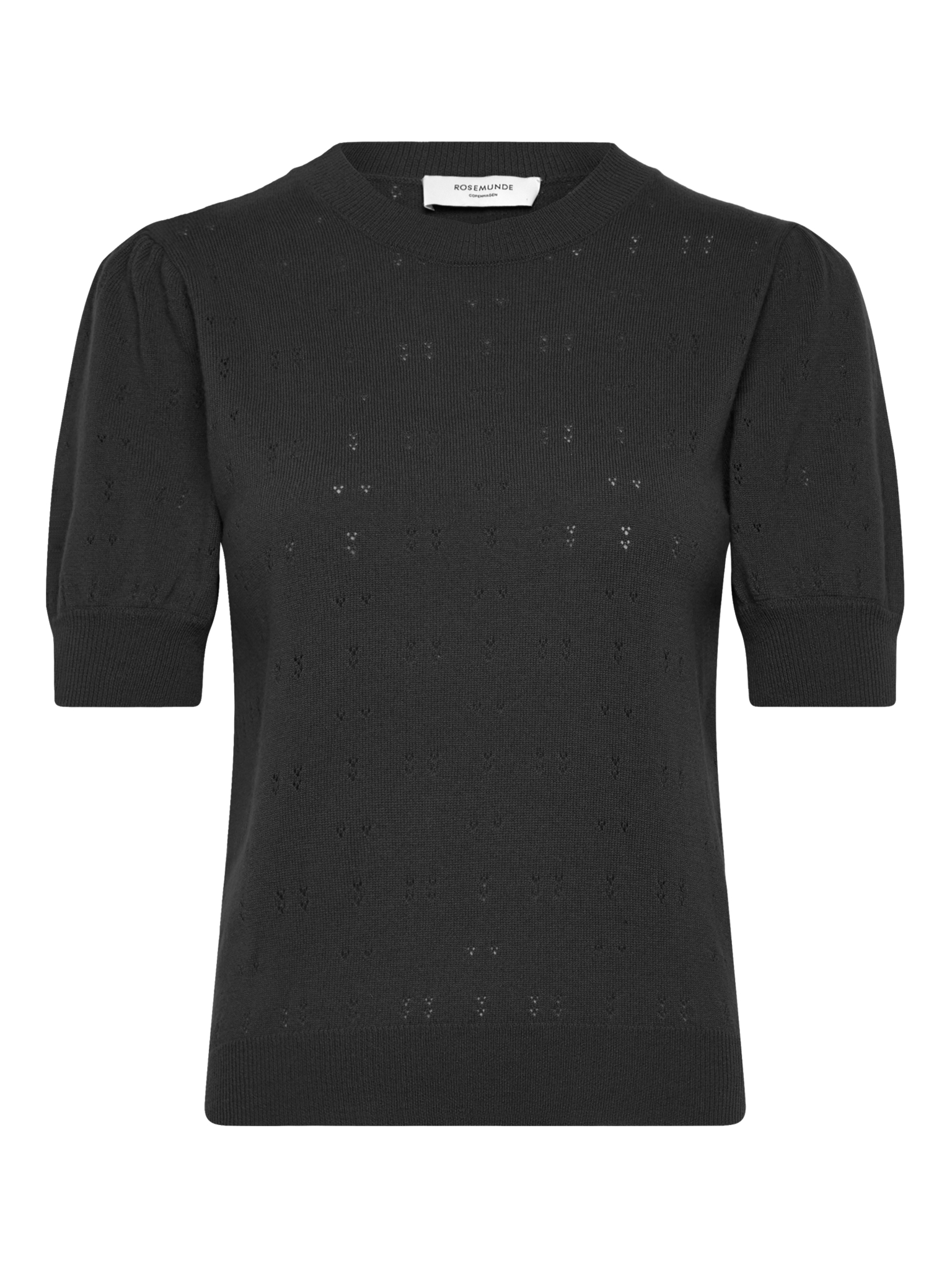 RWLaica Cashmere SS Pointelle Pullover PULLOVER Rosemunde Woman S black