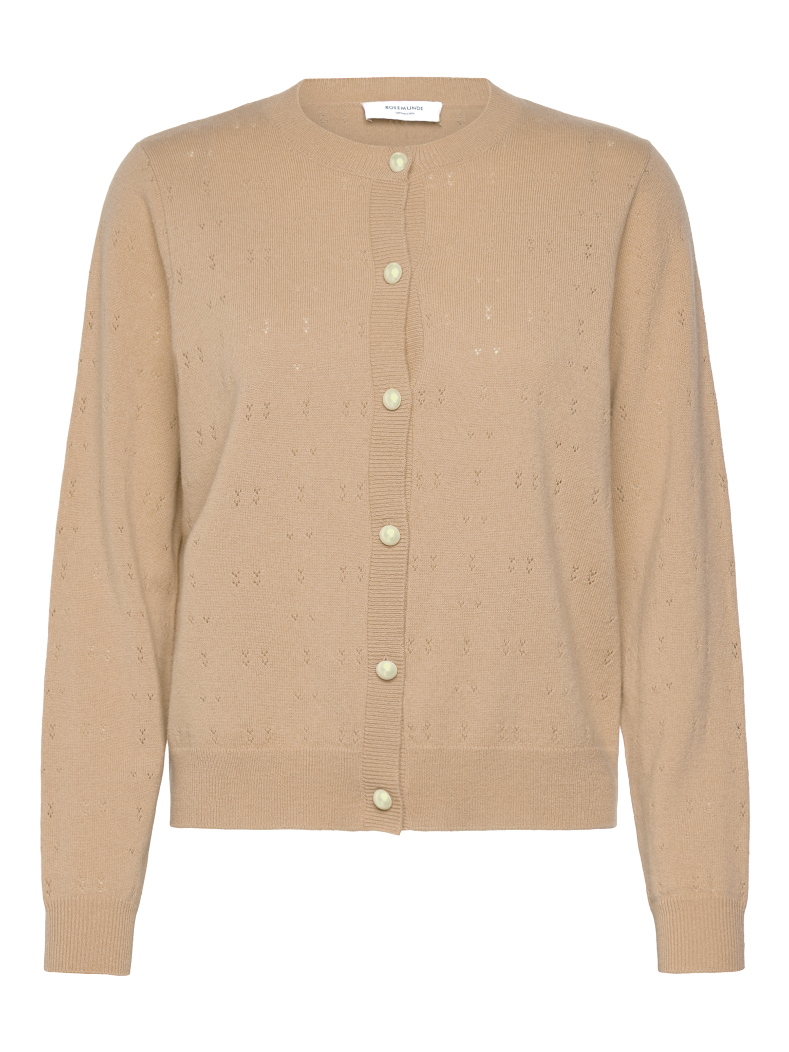 RWLaica Cashmere LS Pointelle Cardigan CARDIGAN Rosemunde Woman XS safari