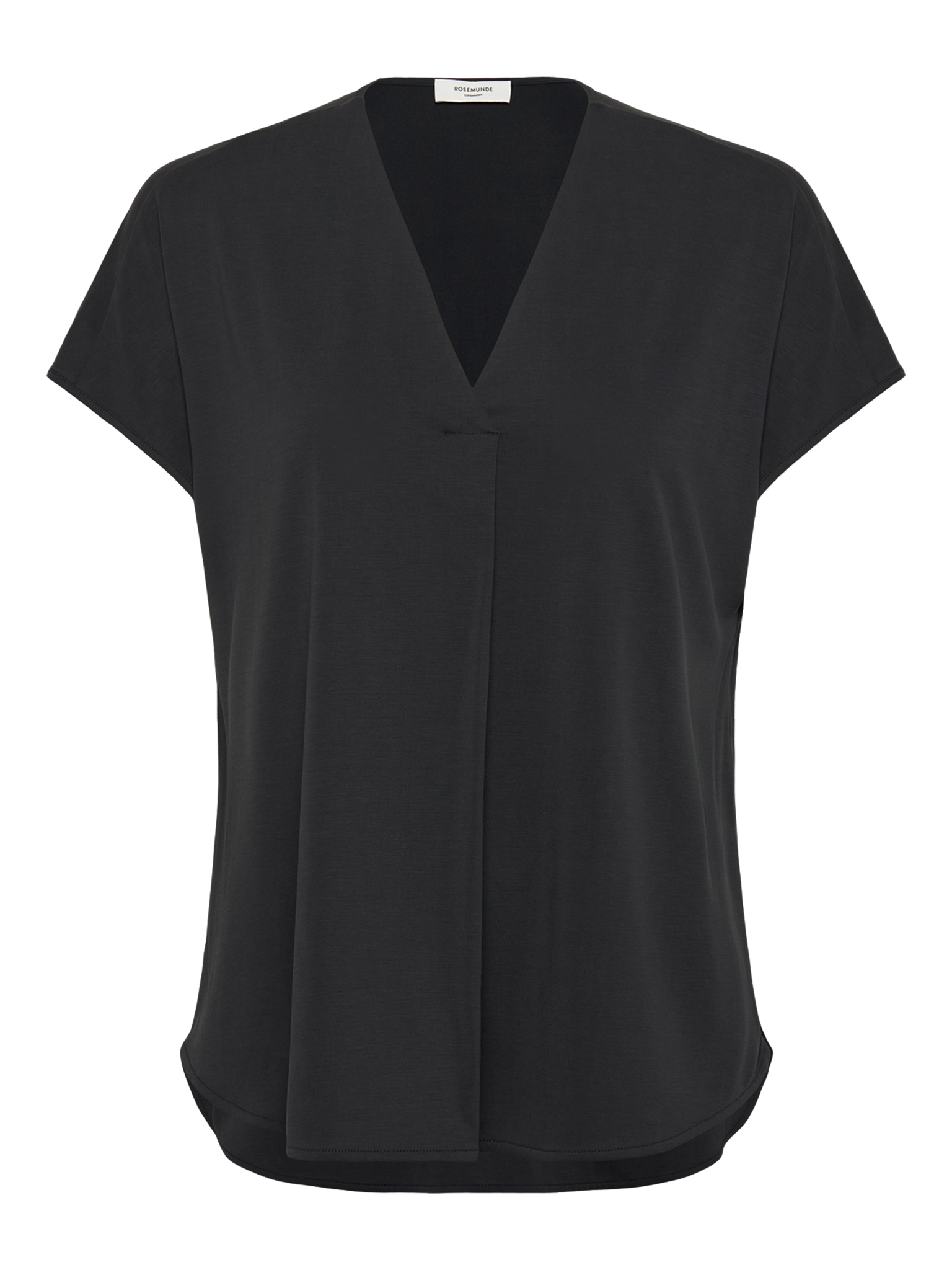 RWElma Modal V-neck Top T-SHIRT SS Rosemunde Woman XS black