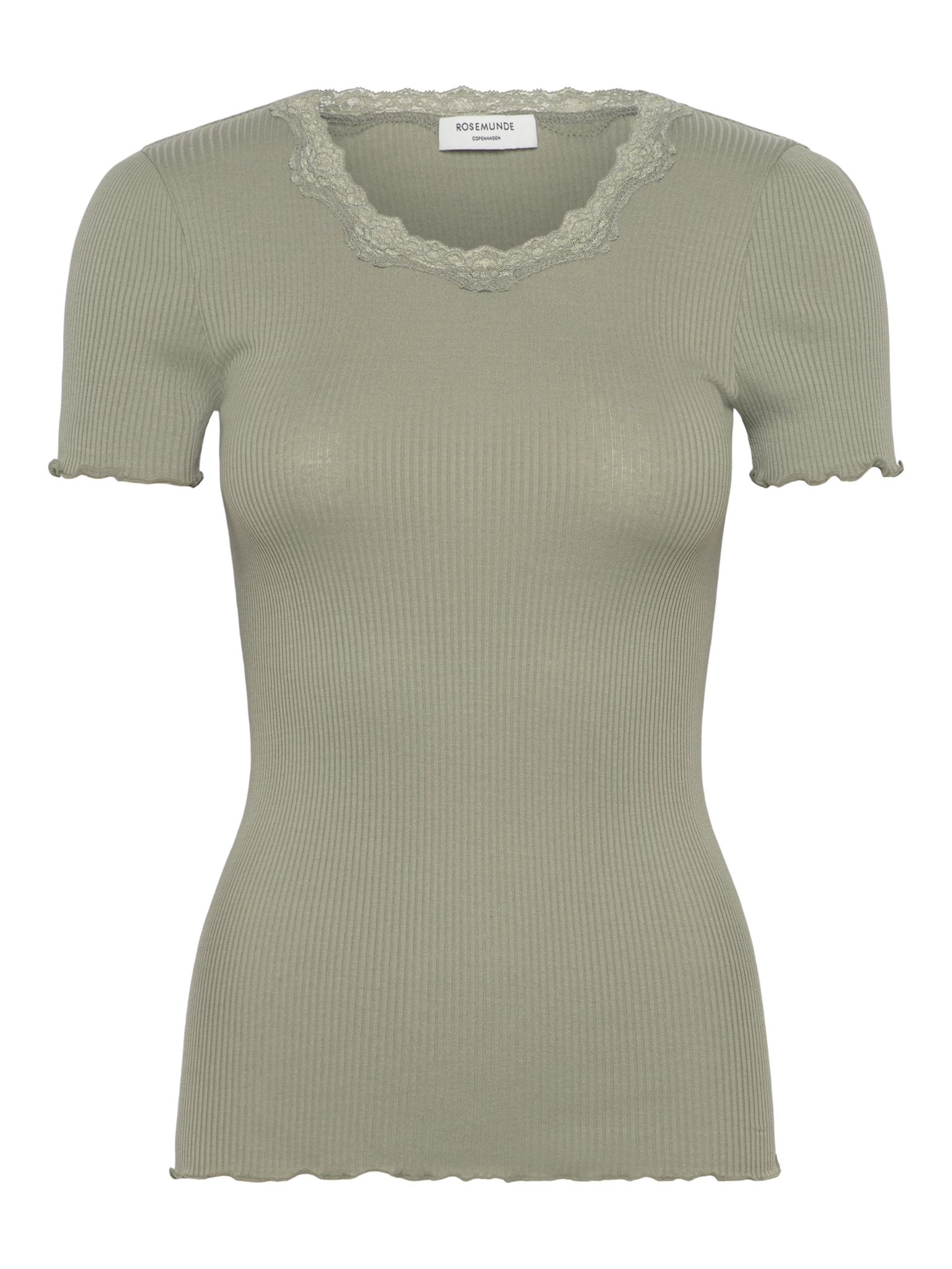 RWBeatha zijden T-shirt met korte mouwen en kant