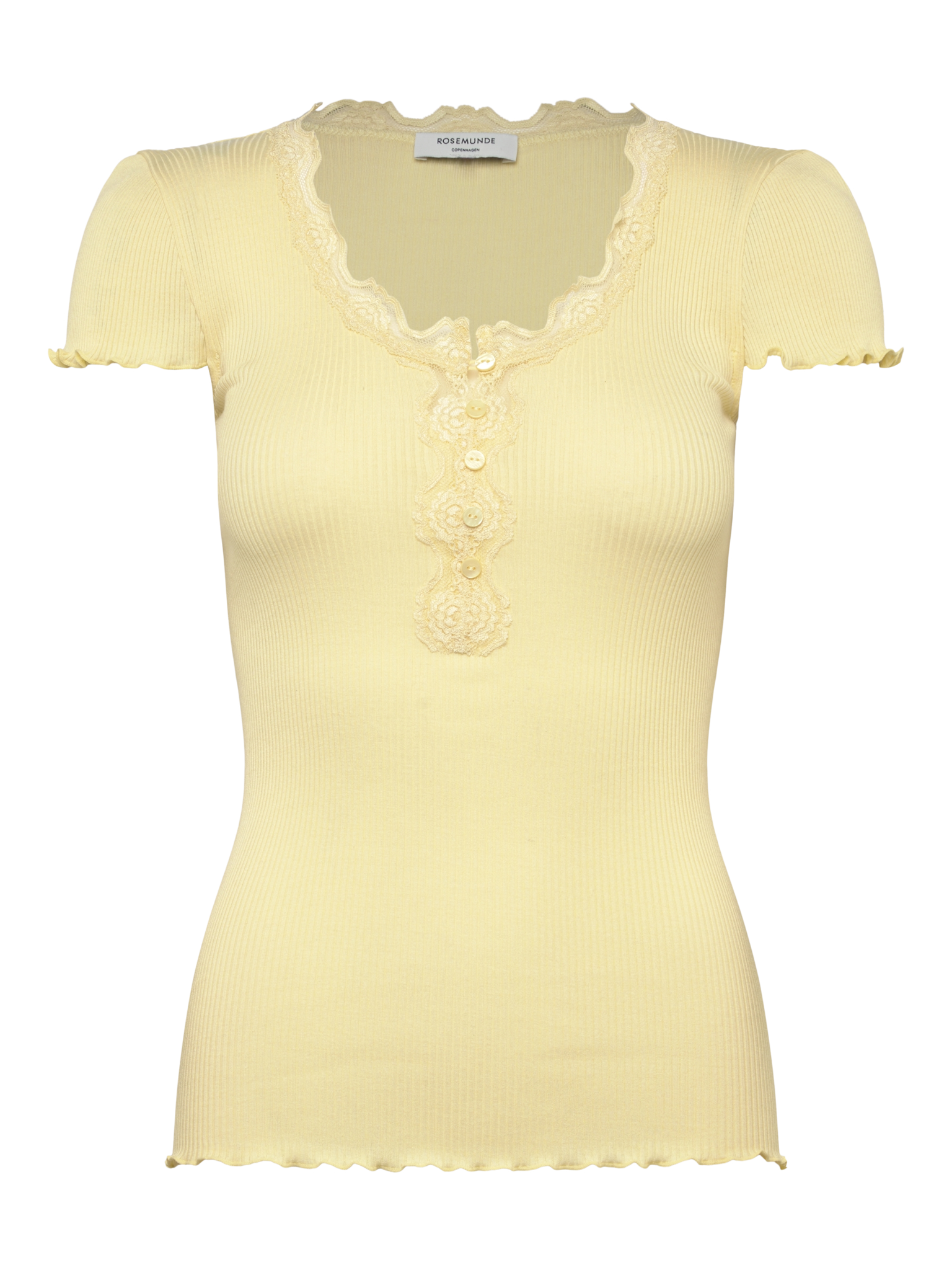 RWBeatha Silk Capsleeve Button T-shirt T-SHIRT SS Rosemunde Woman XS flan