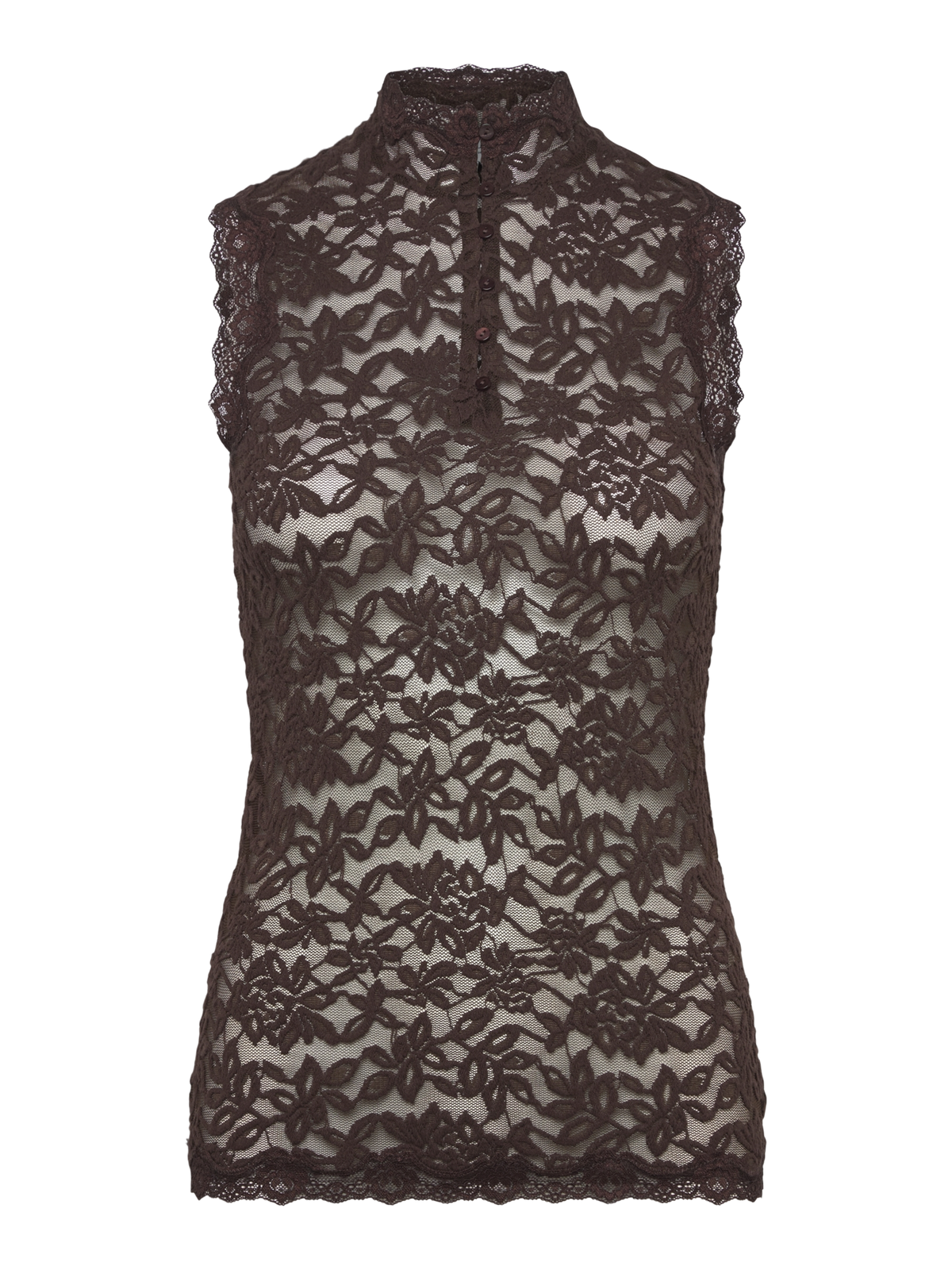 RWDelicia Lace Sleeveless Top TOP Rosemunde Woman XS mole