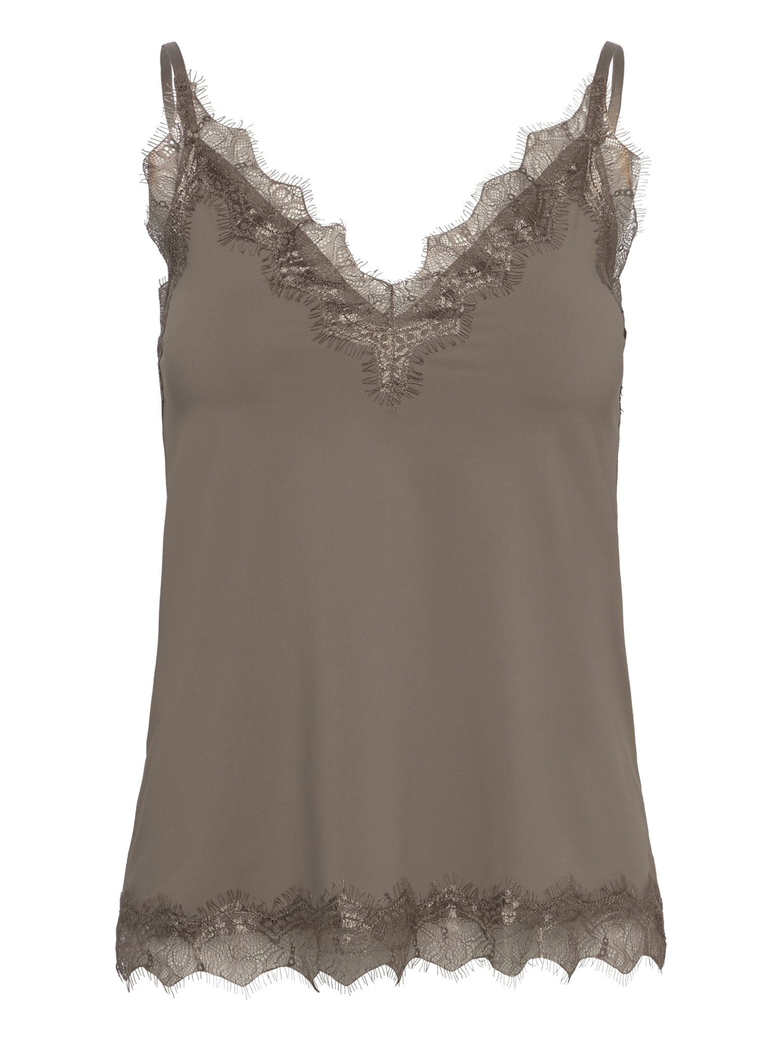 RWBridget Sleeveless Lace Strap Top TOP Rosemunde Woman XS walnut