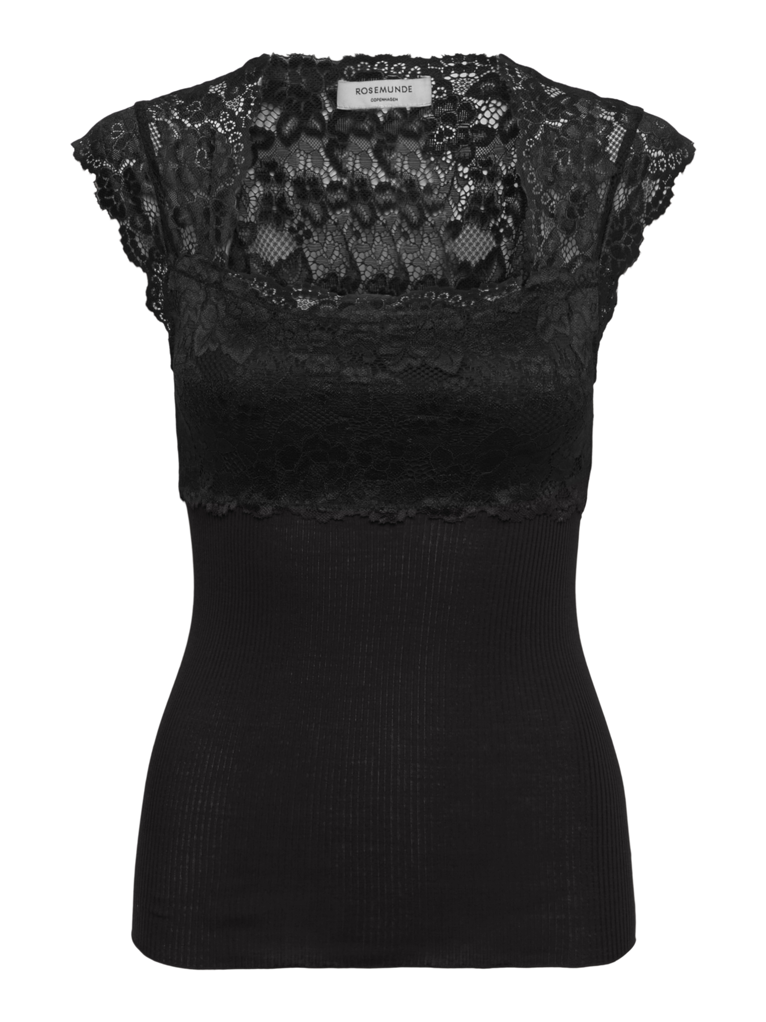 RWPenny Modal Sleeveless Lace Top TOP Rosemunde Woman XS black