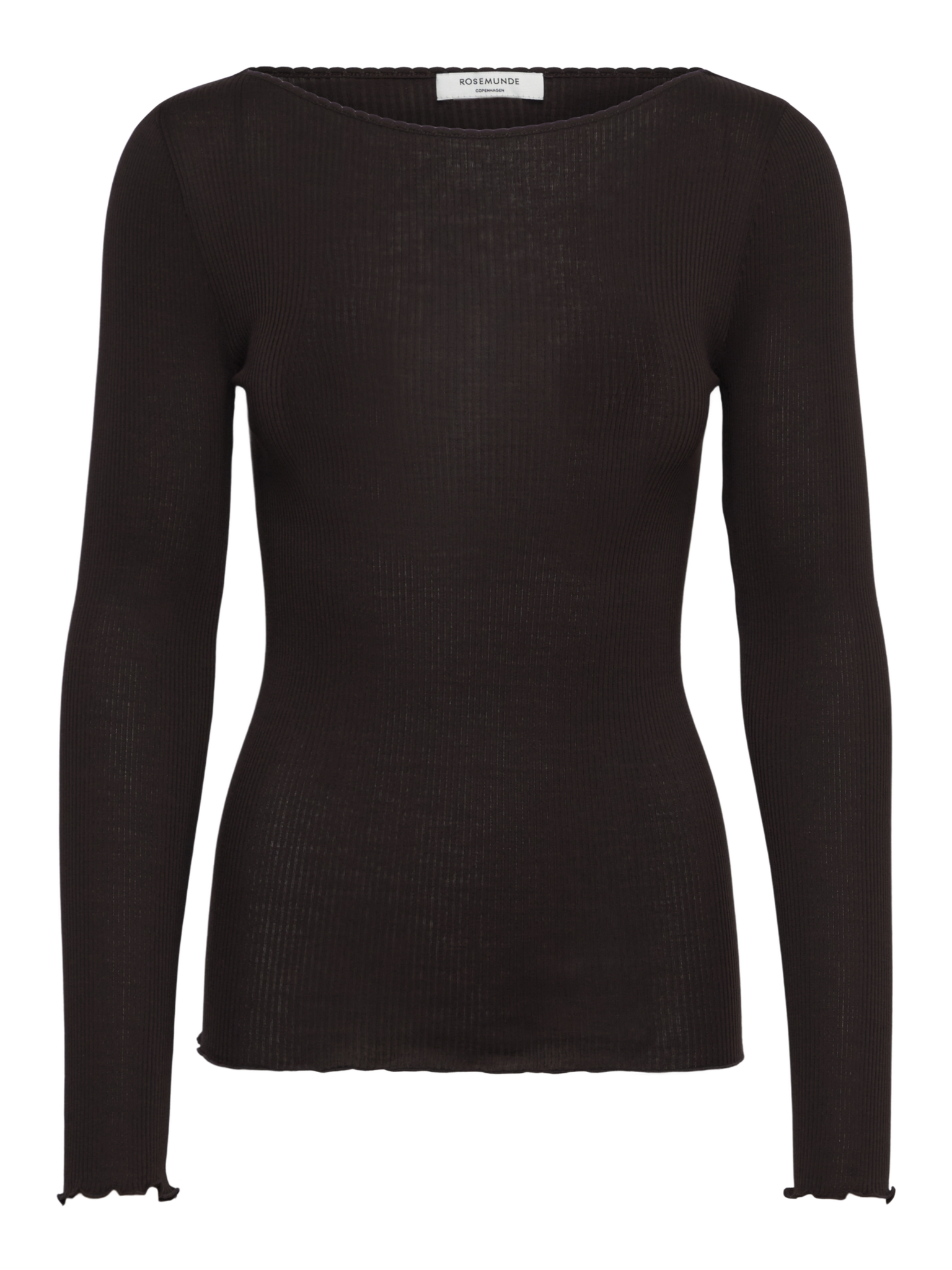 RWJulia Modal Boatneck Long sleeve T-shirt T-SHIRT LS Rosemunde Woman XS ganache