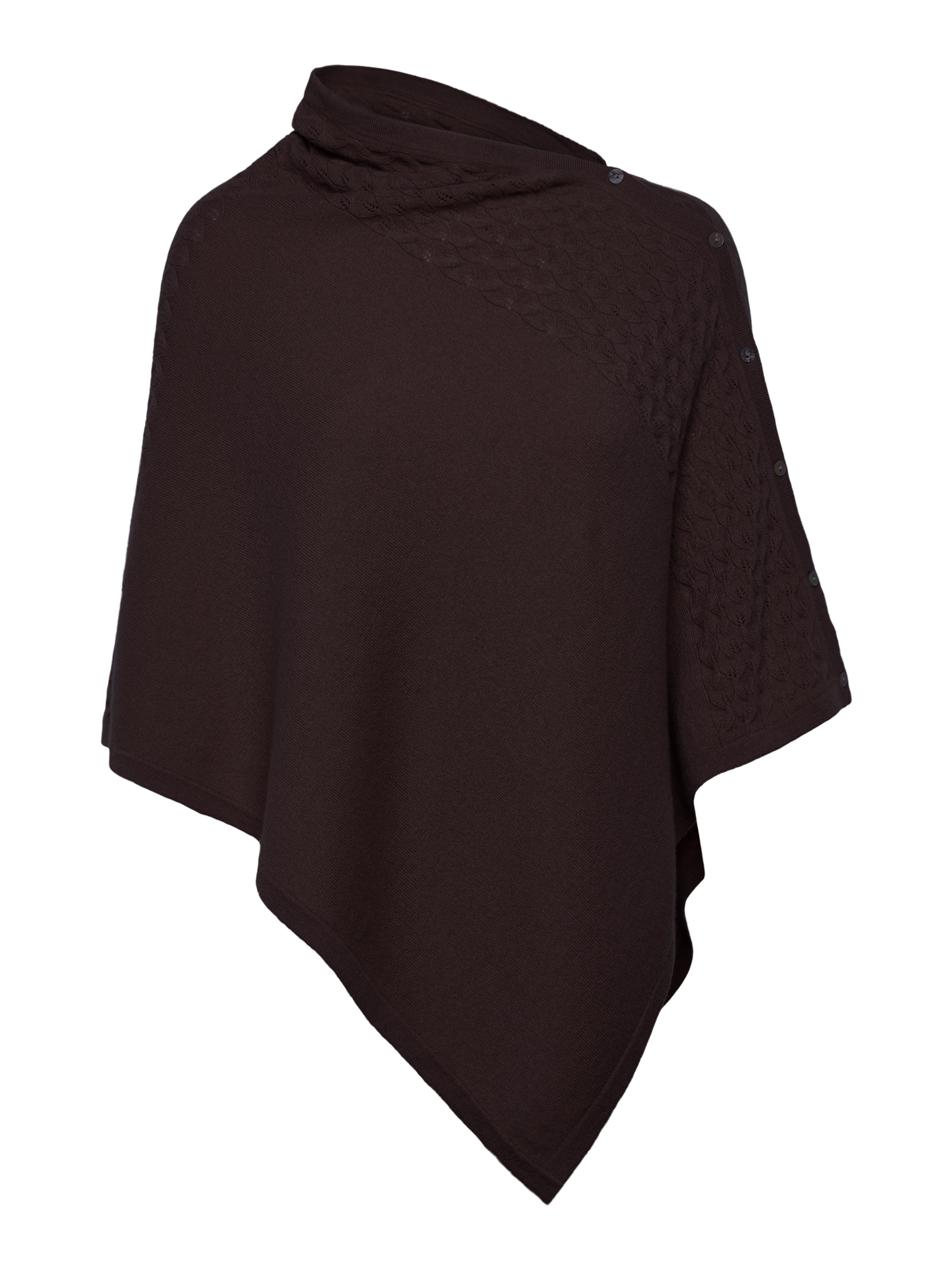 RWLaica Cashmere Pointelle Poncho PONCHO Rosemunde Woman 0 ganache