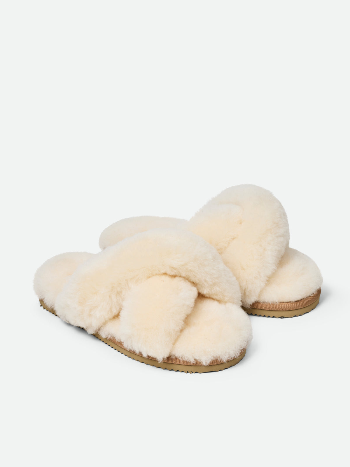 RHSydney Shearling Cross sandal SLIPPERS Rosemunde Woman 36 almond
