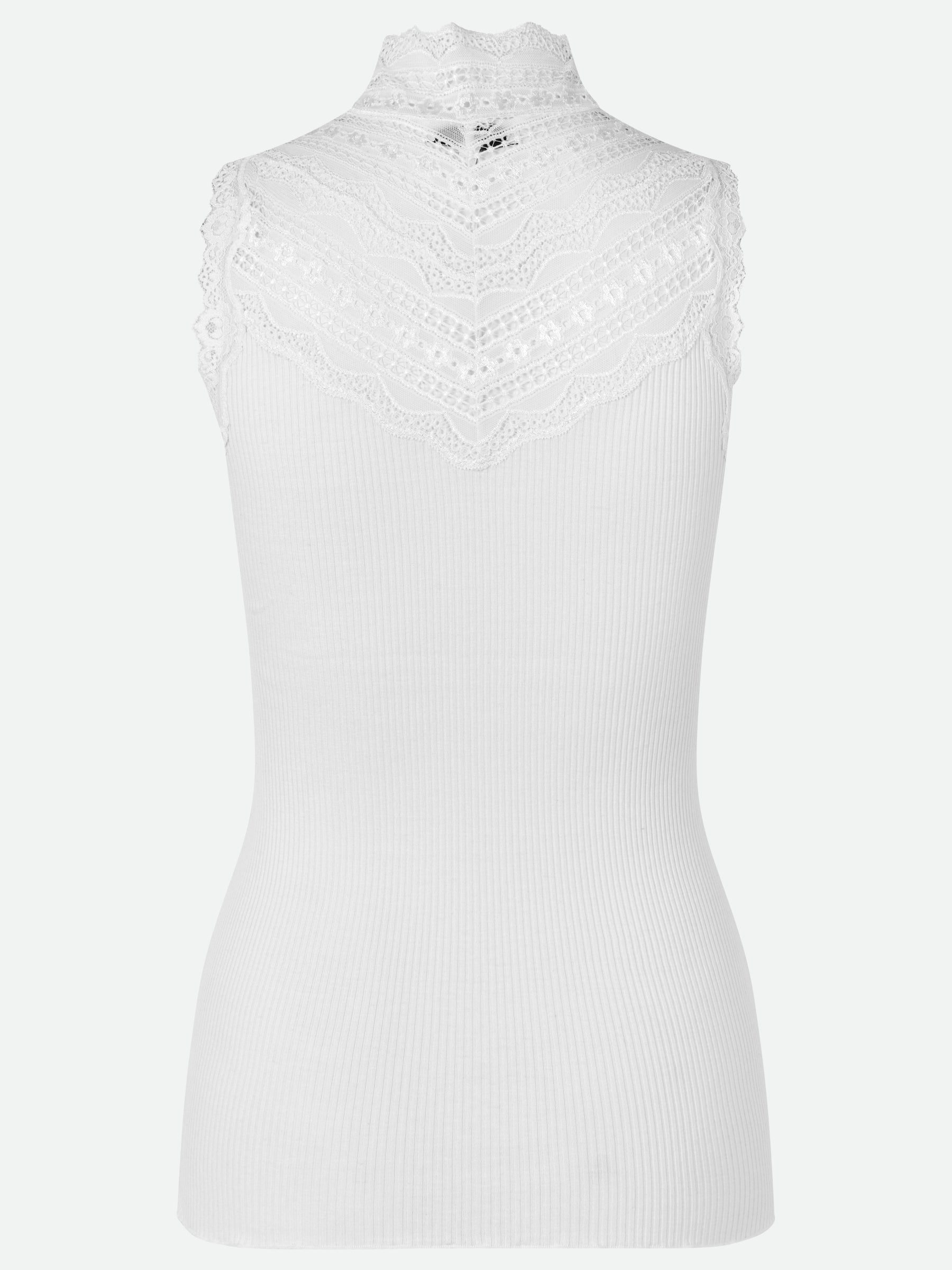 Silk top with lace