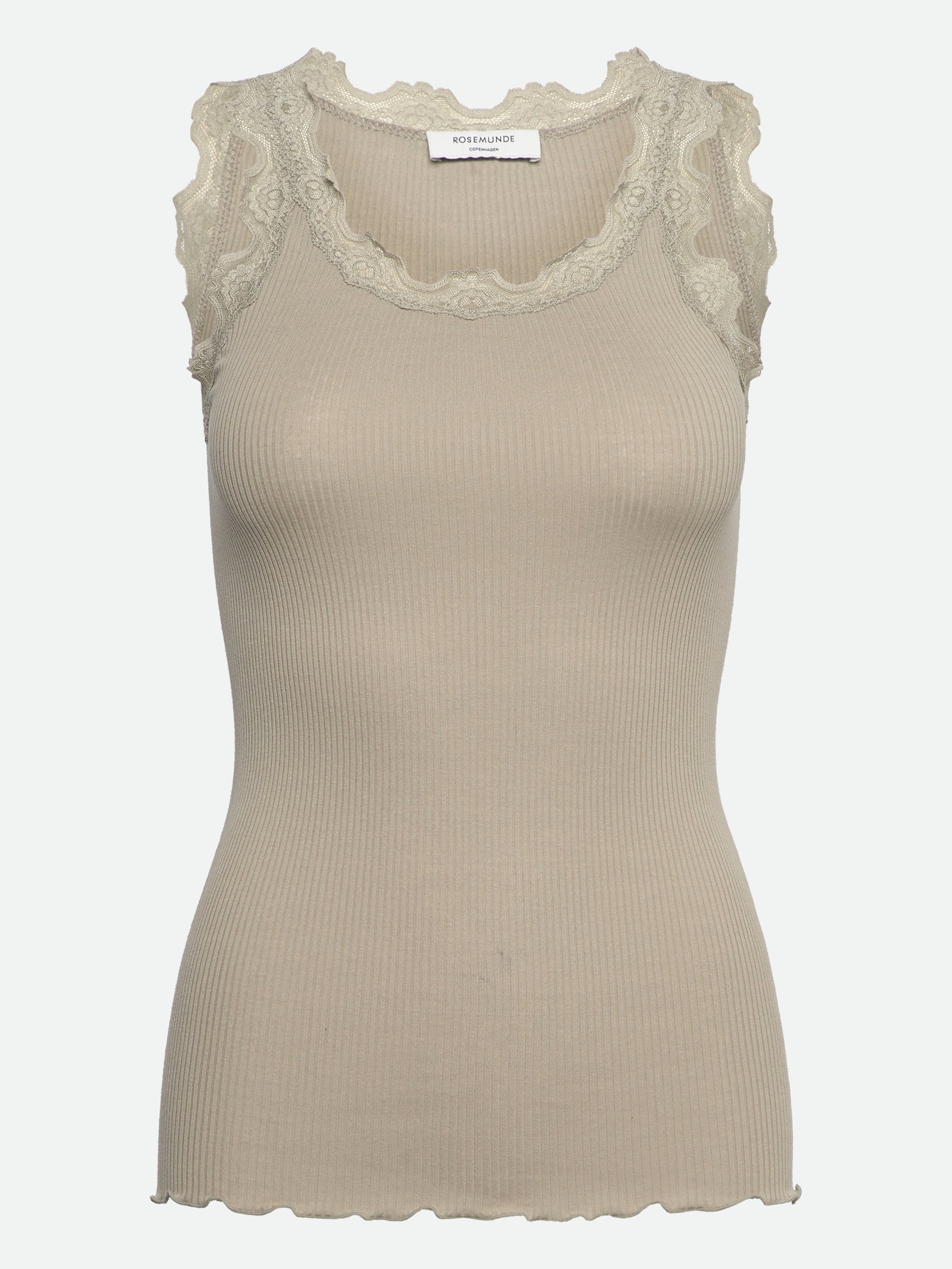 RWBabette Silk SL U-neck Long Lace Top