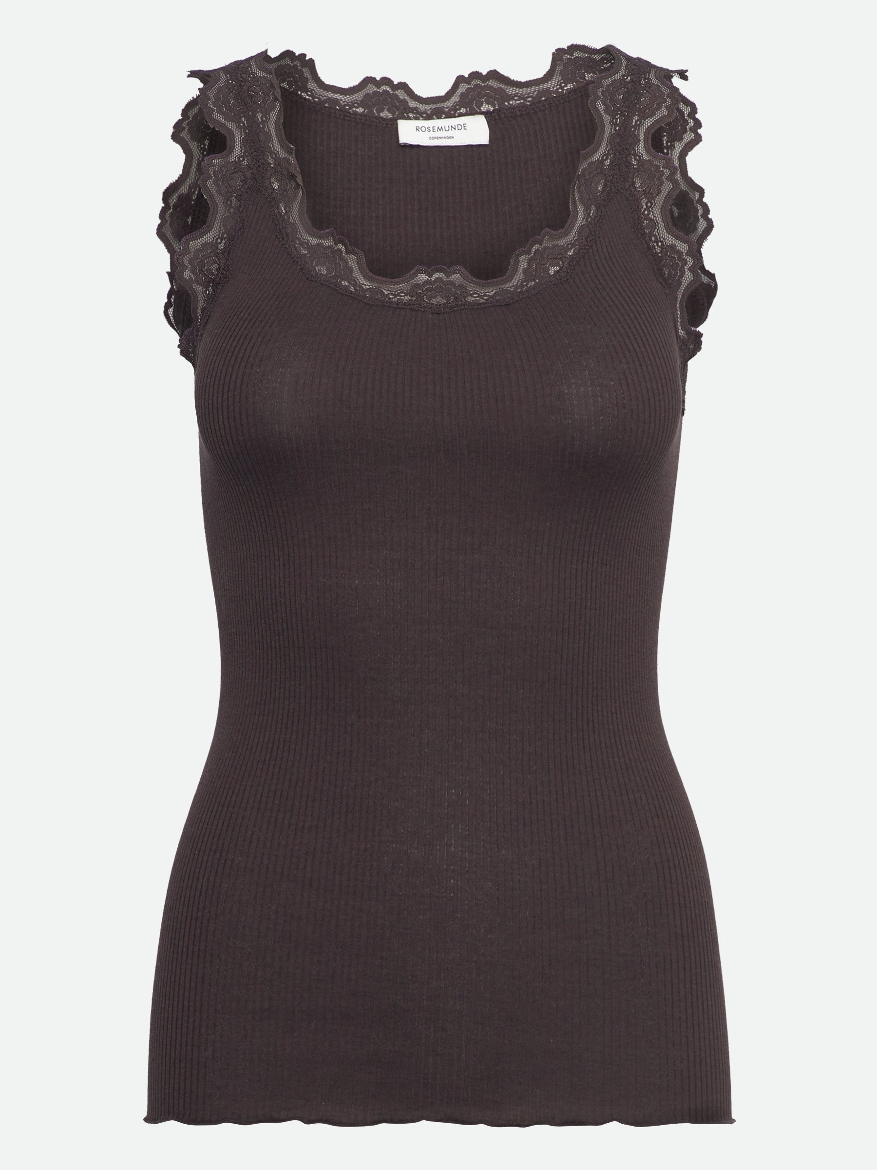 RWBabette Silk SL U-neck Long Lace Top