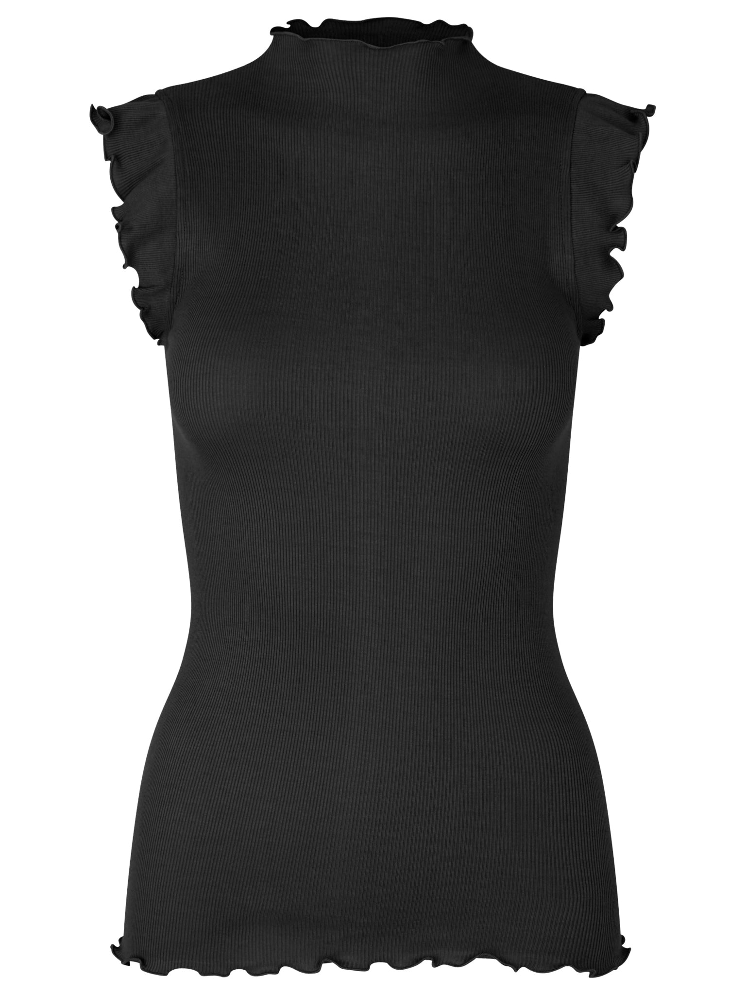 RWBernadine Organic Ruffles Top TOP Rosemunde Woman XS black