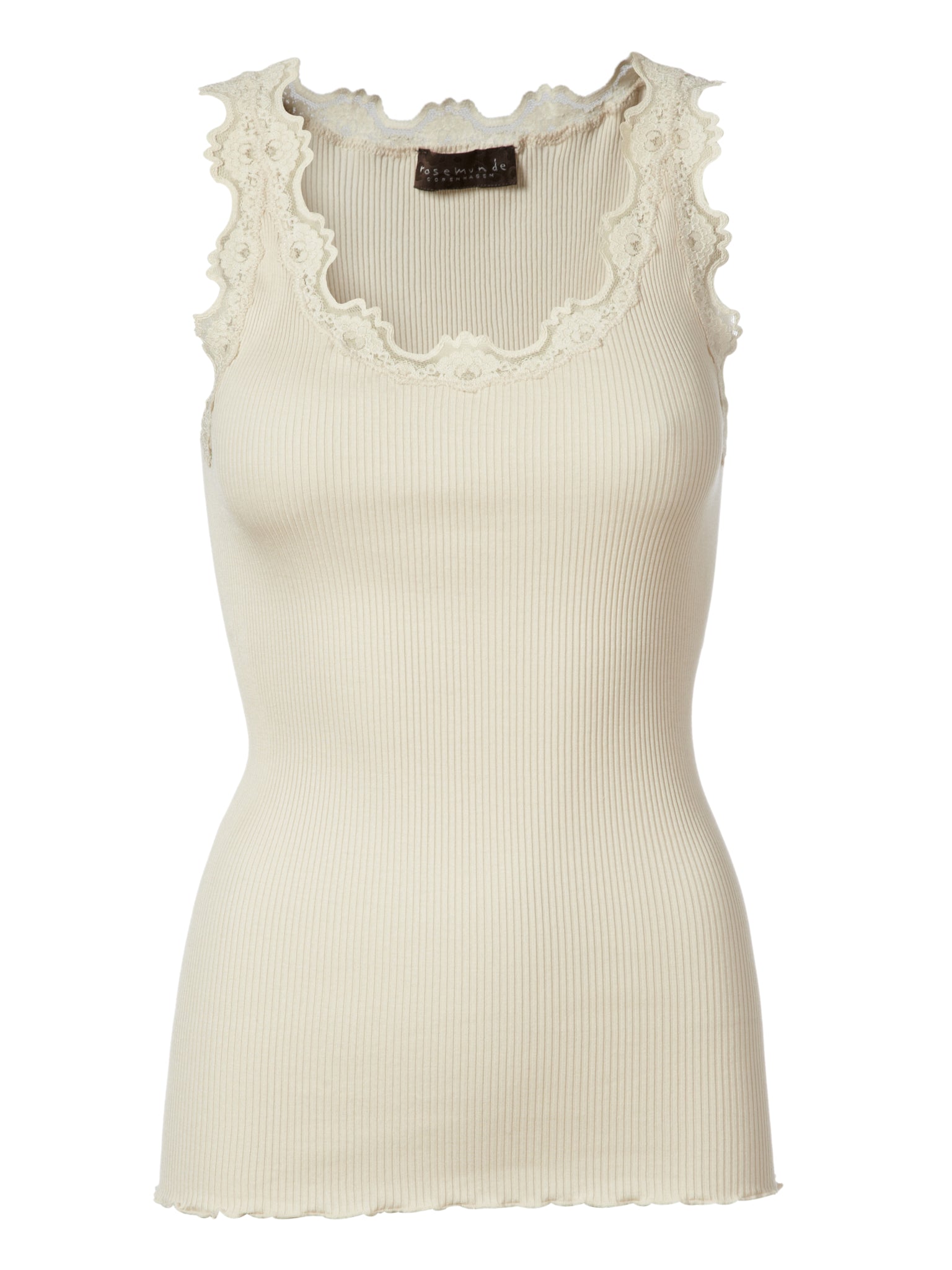 RWBabette Silk SL U-neck Long Lace Top