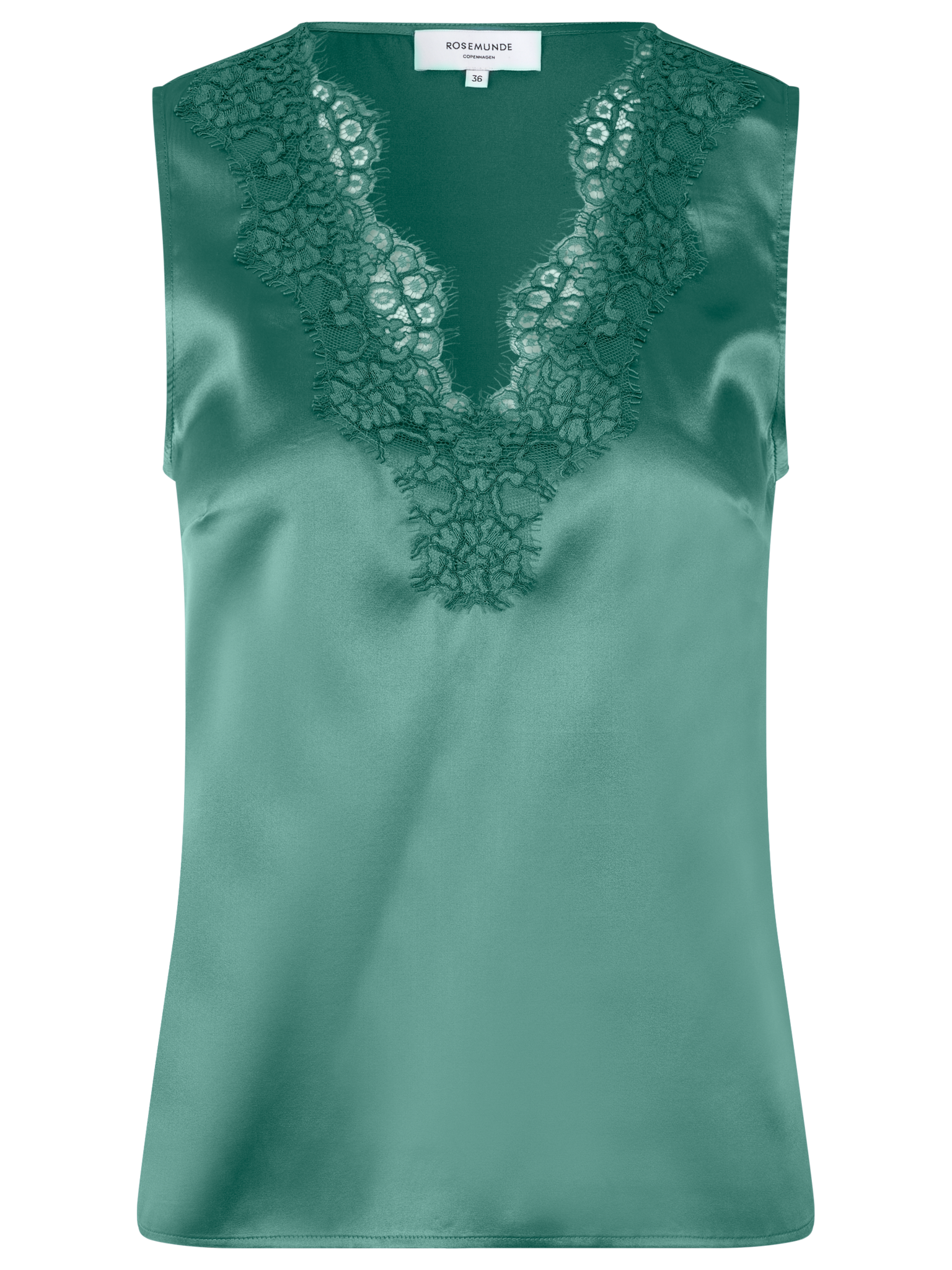 RWJade Silk Lace Top TOP Rosemunde Woman 36 eucalyptus