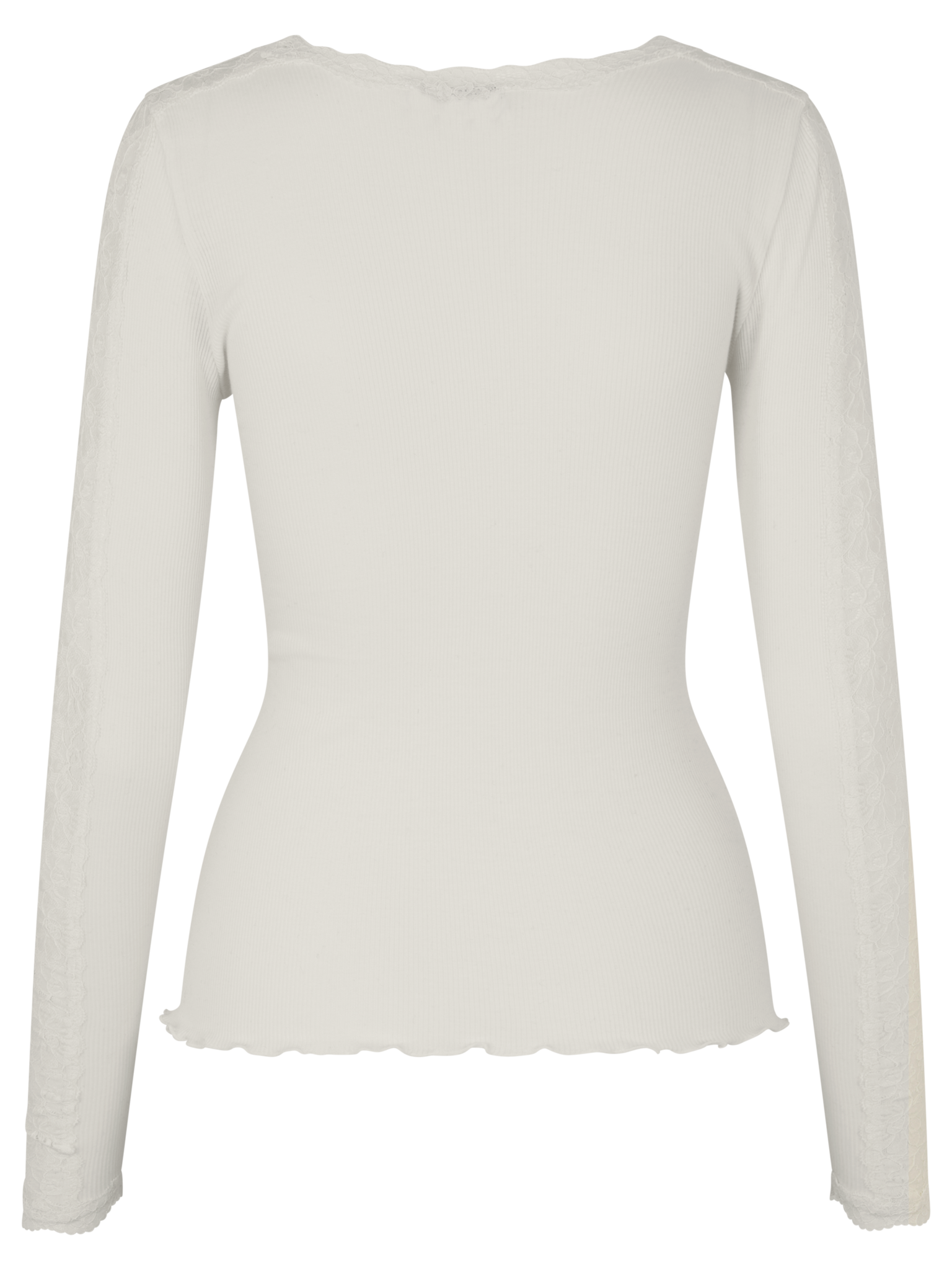 RWBernadine Organic Long Sleeve O-neck Lace T-shirt T-SHIRT LS Rosemunde Woman