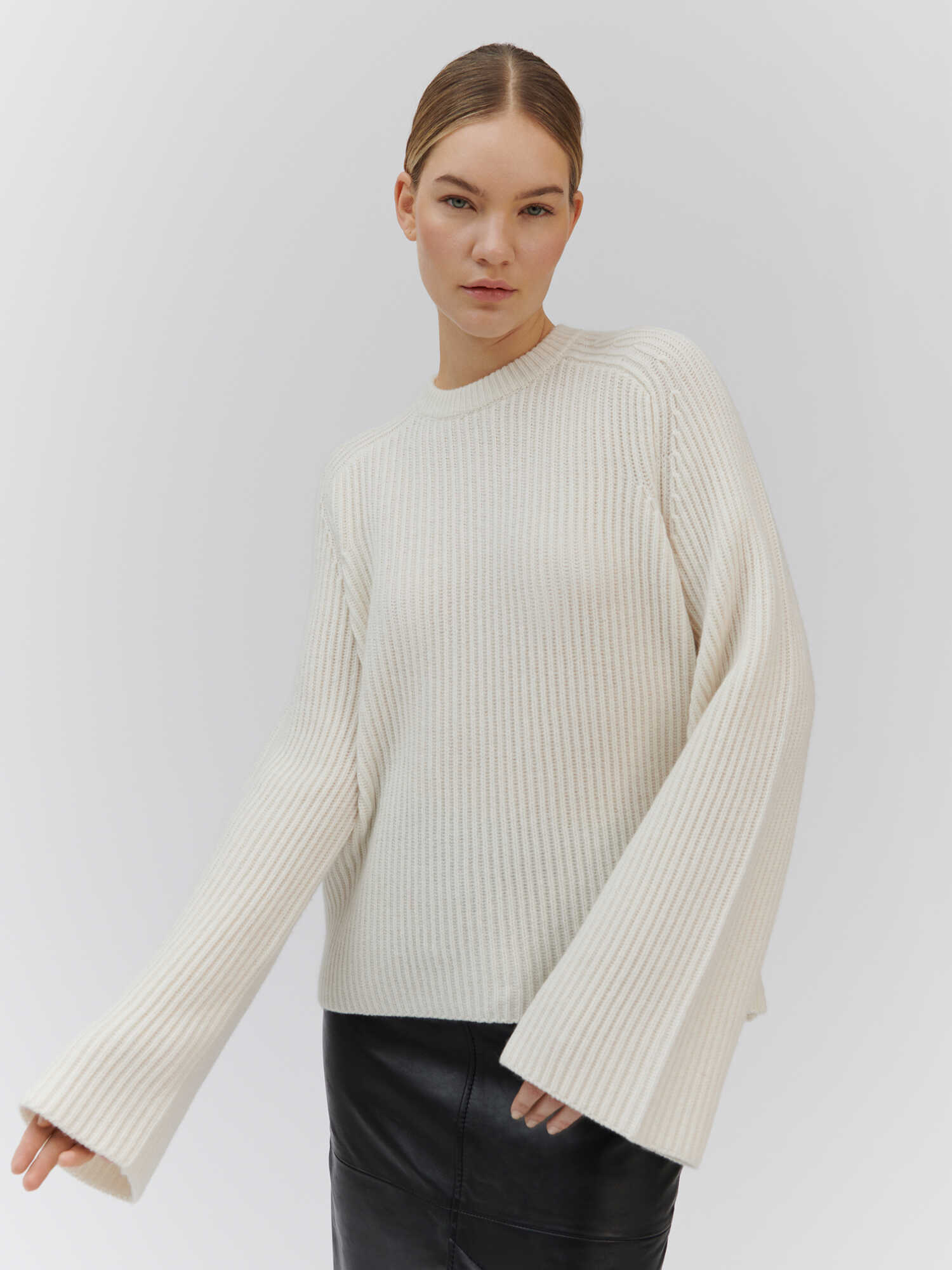 Fisherman rib pullover